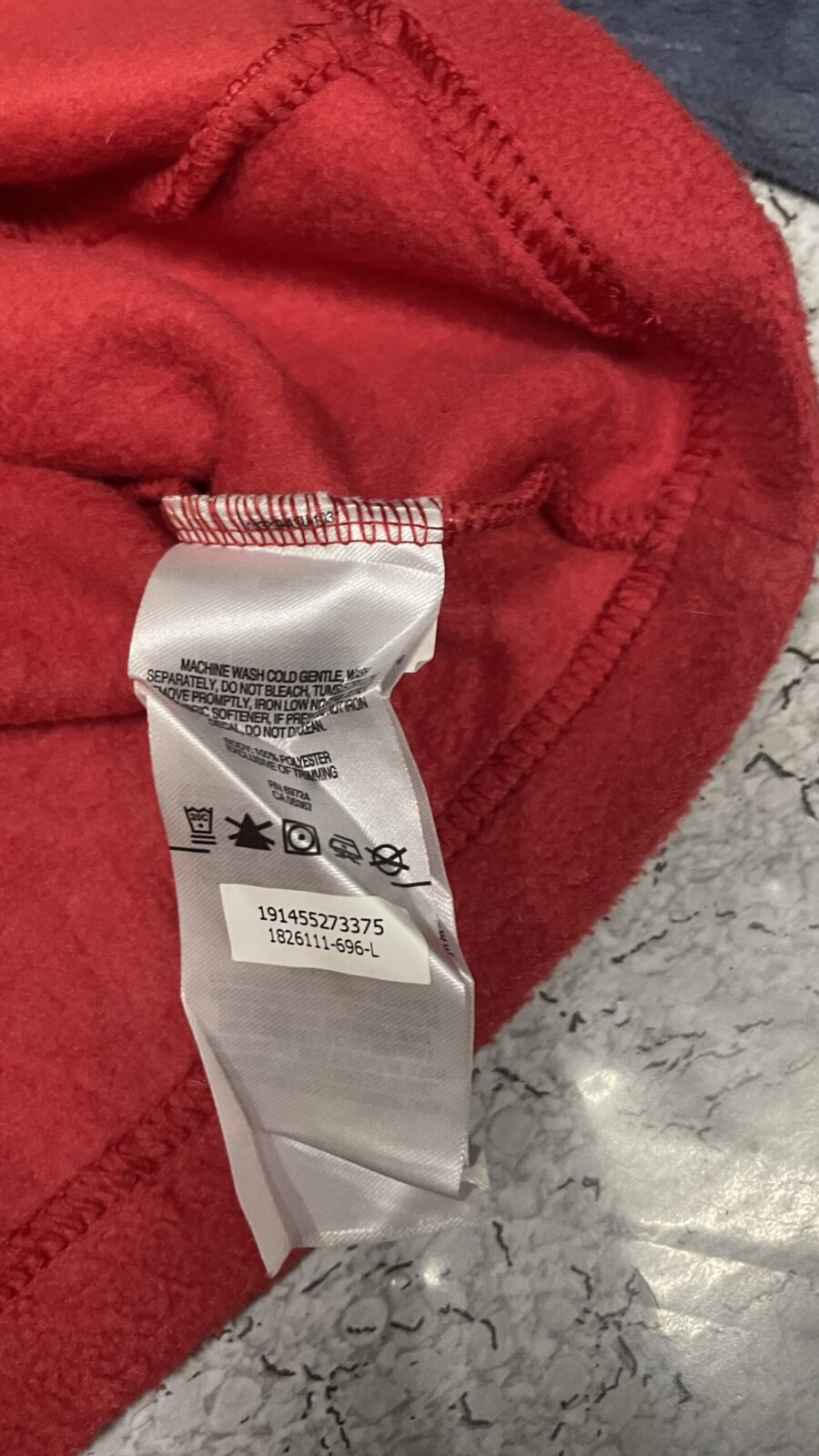 Columbia Men’s Fleece lite Weight Sweatshirt Red Blue Size S