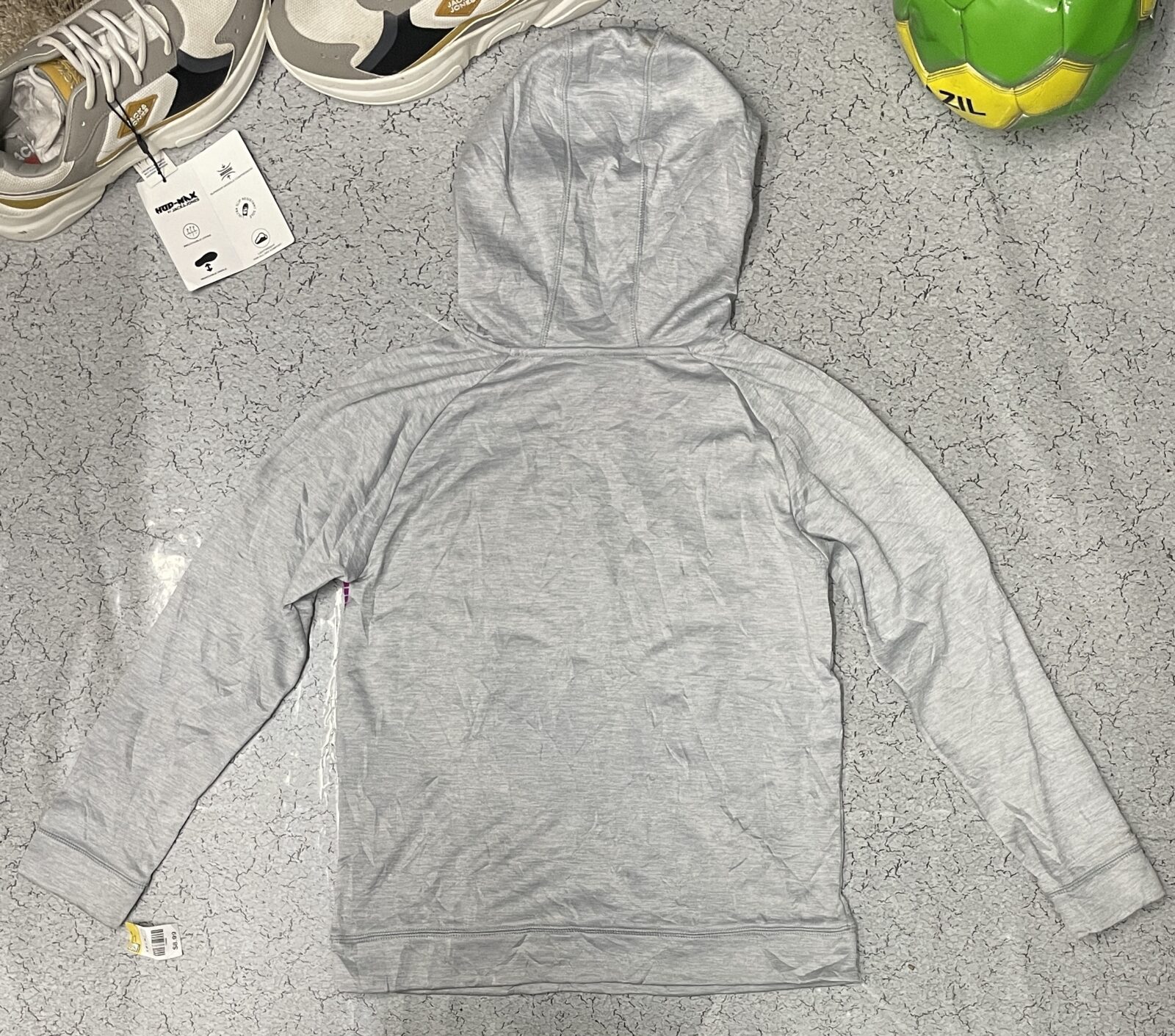 Under Armour coldgear hooded full sleeve Tshirt grey size S