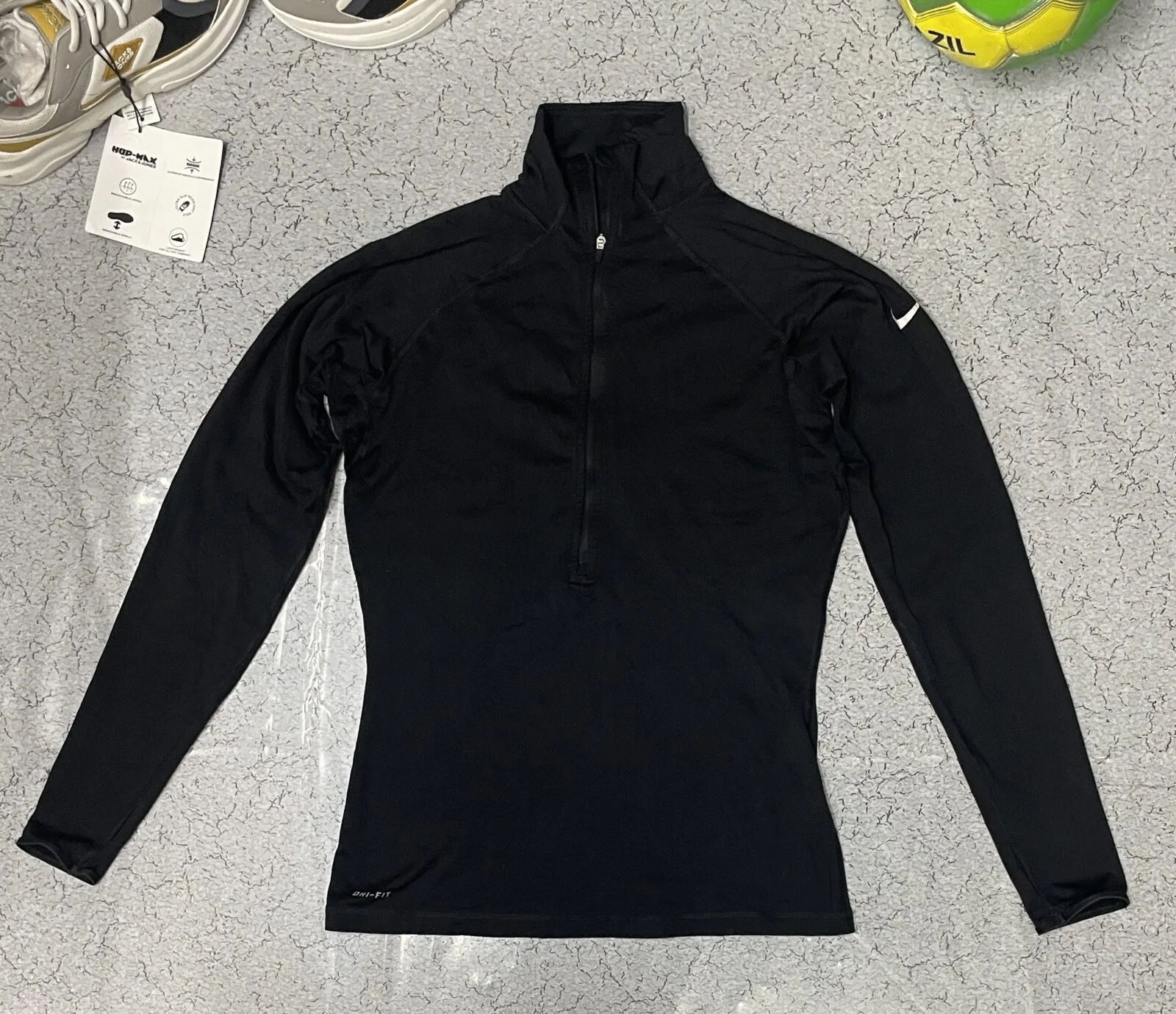Nike Pro Dri Fit high Neck half zip up women'sTrack Jacket size M black
