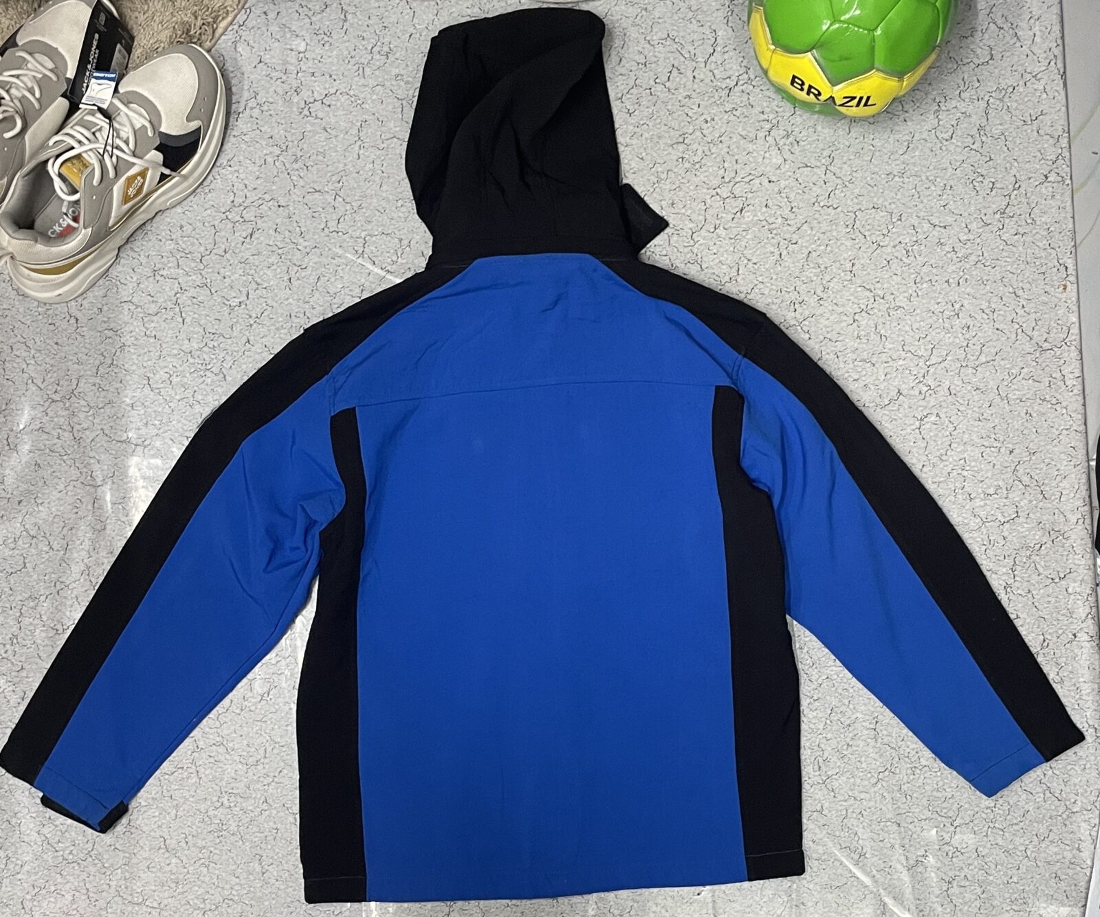 Reebok Blue Black Fleece Lined Jacket Size L