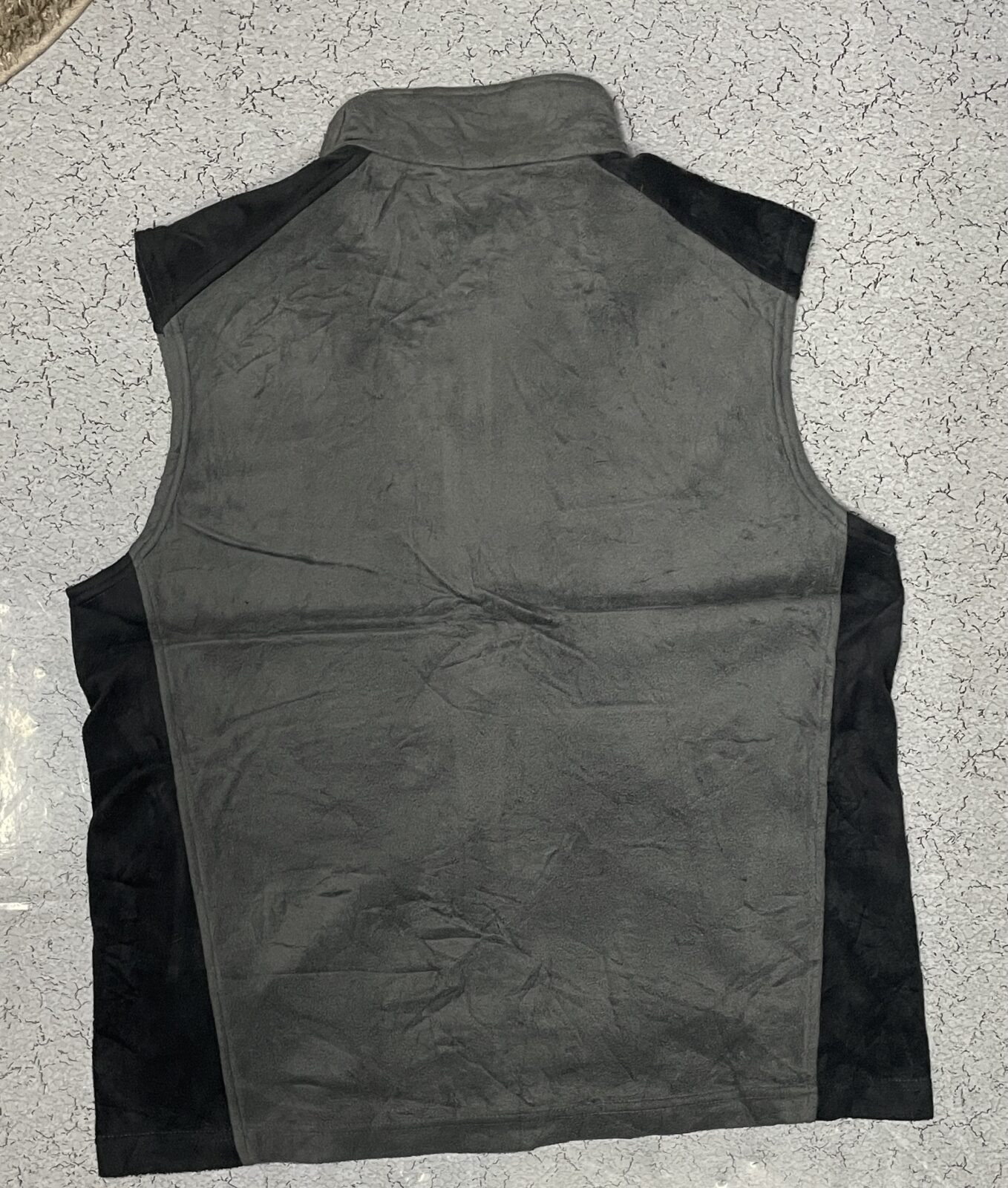 Columbia Men’s Sleeveless Fleece Winter Jacket Grey Black Size Xl