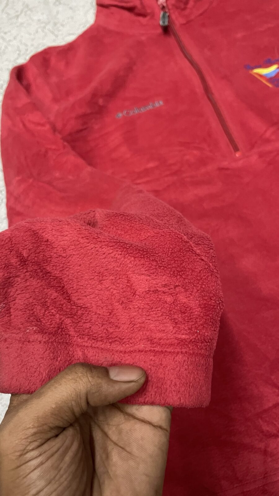 Columbia Men’s Winter Sweatshirt Fleece Size Xl Red