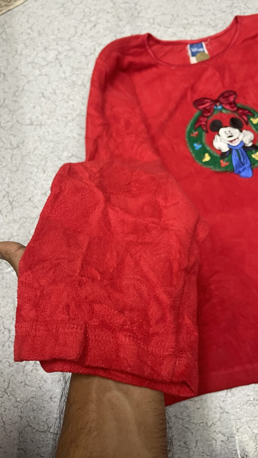 Disney's Mickey Mouse Winter women's Sweater Size L Red