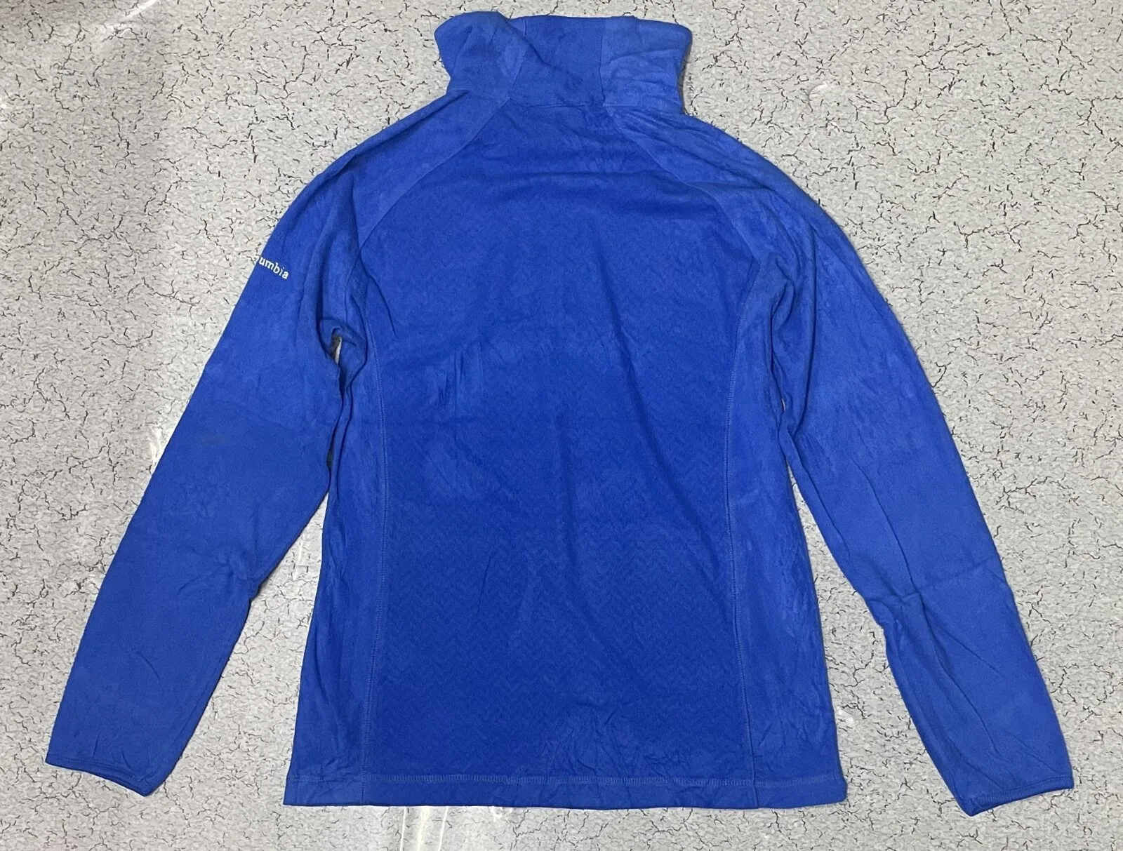 Columbia Long Neck Winter Sweatshirt Lite Weight Size S Blue
