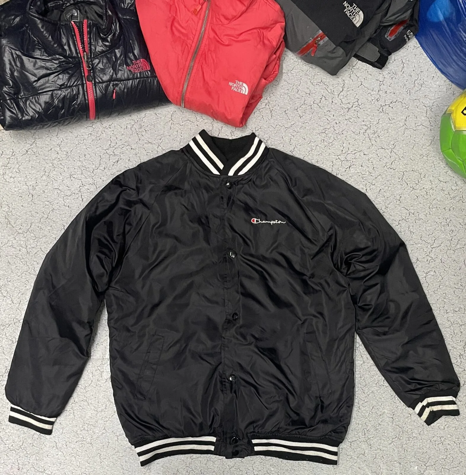 Champion Supreme Oversized Winter Jacket Black Size XL