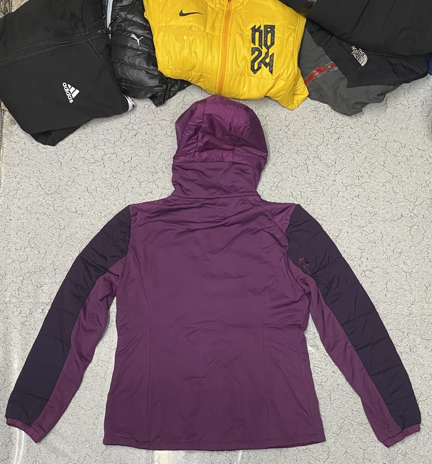 Nepa Nolimit Extreme Puffer Hooded Winter Jacket black Purple M
