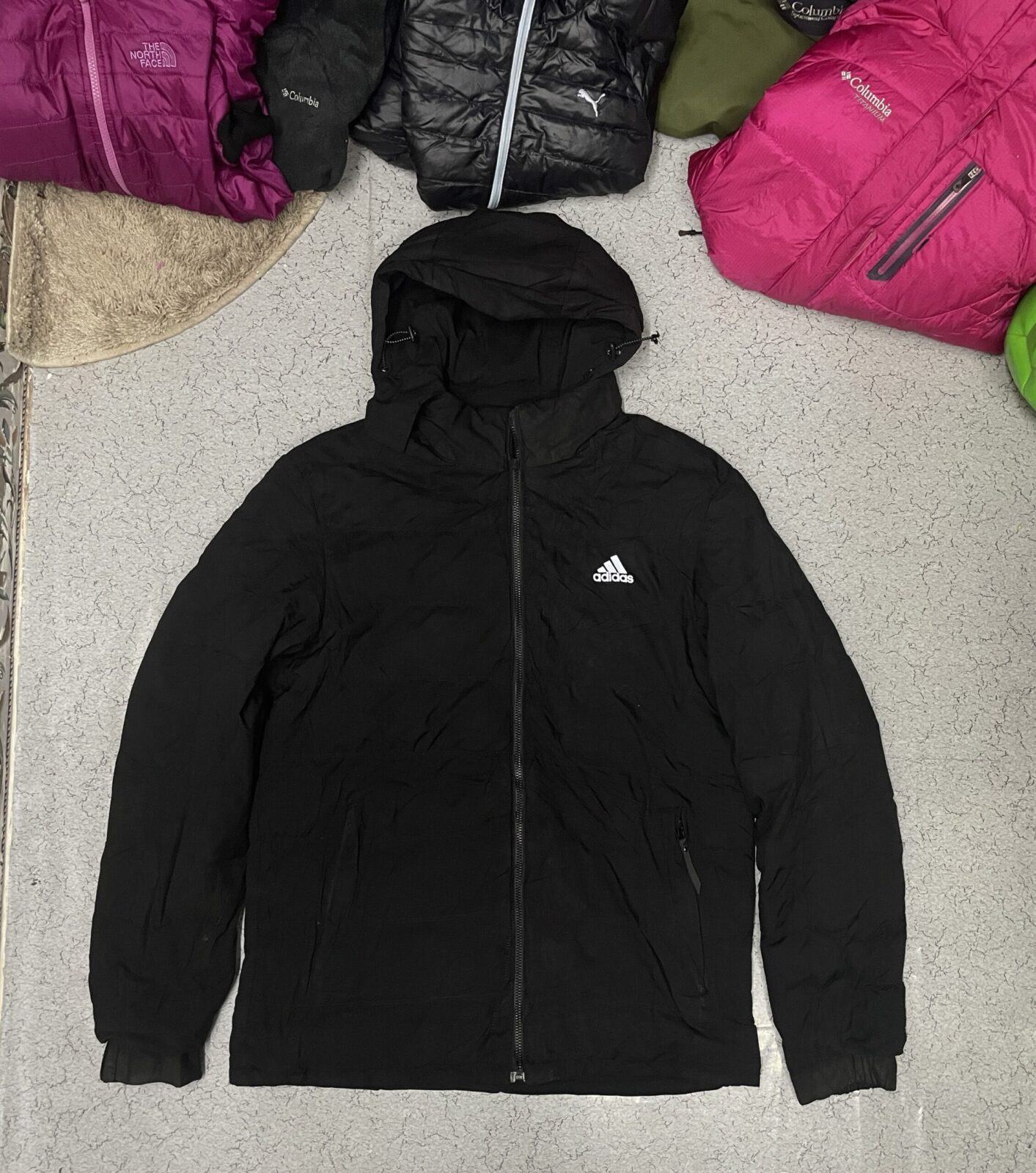 Adidas Reversible Unisex Winter Hooded Oversized Jacket Size Xl