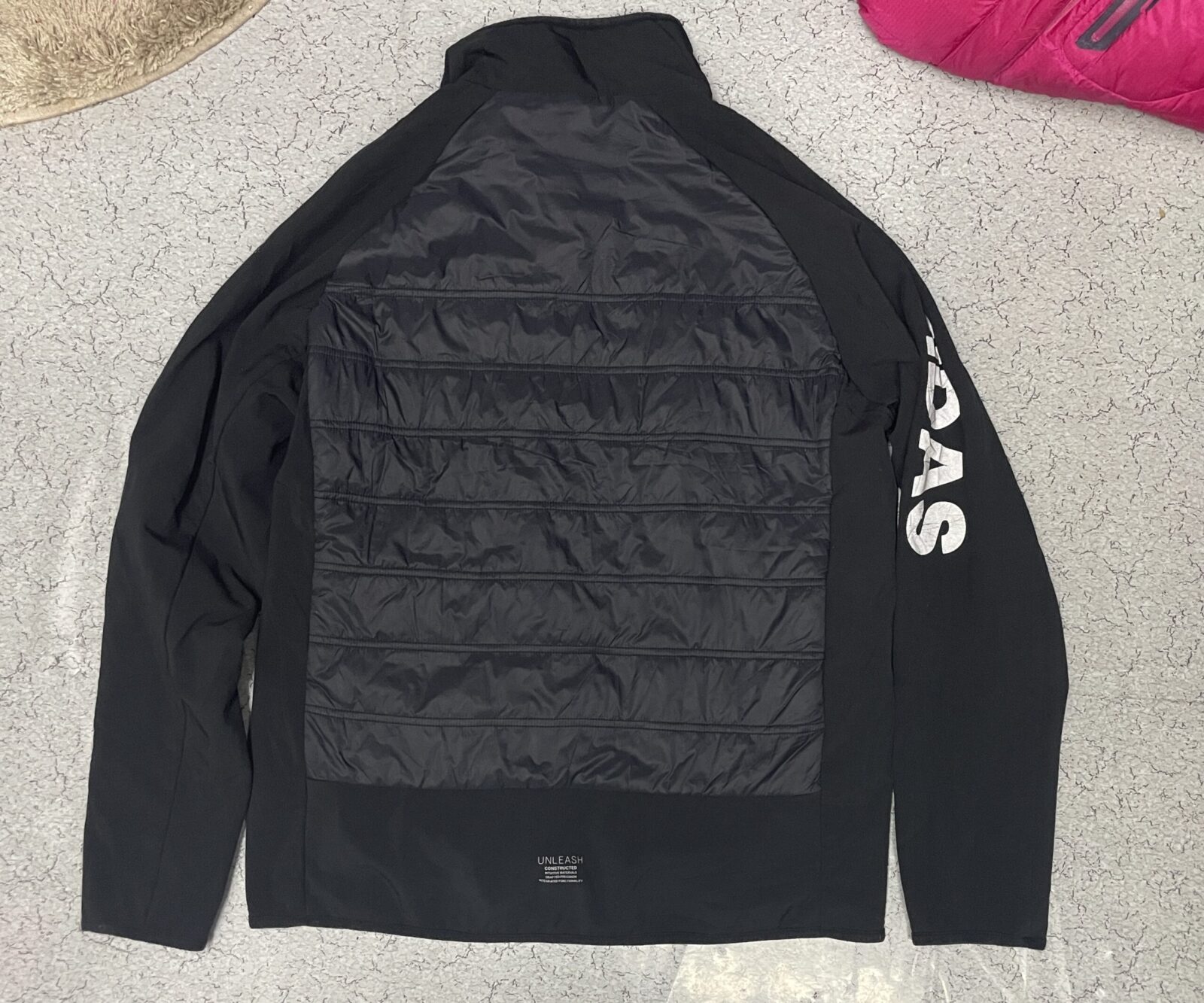 Adidas Puffer Winter Lite Weight Large Logo Jacket Black Size Xl