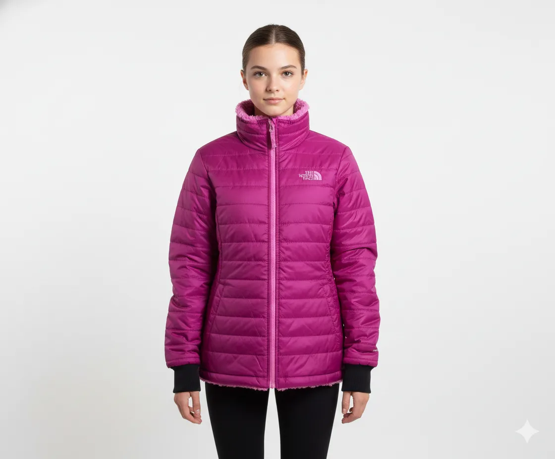 The North Face Women’s Reversible Jacket Puffer Fleece Pink Size M