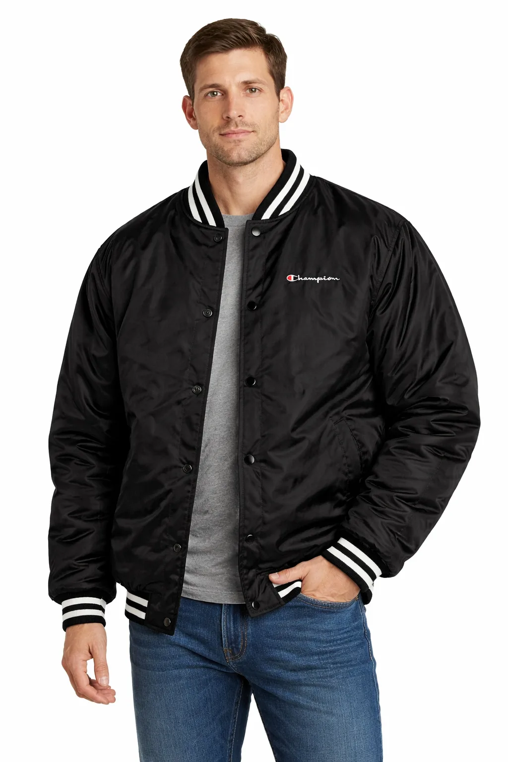 Champion Supreme Oversized Winter Jacket Black Size XL