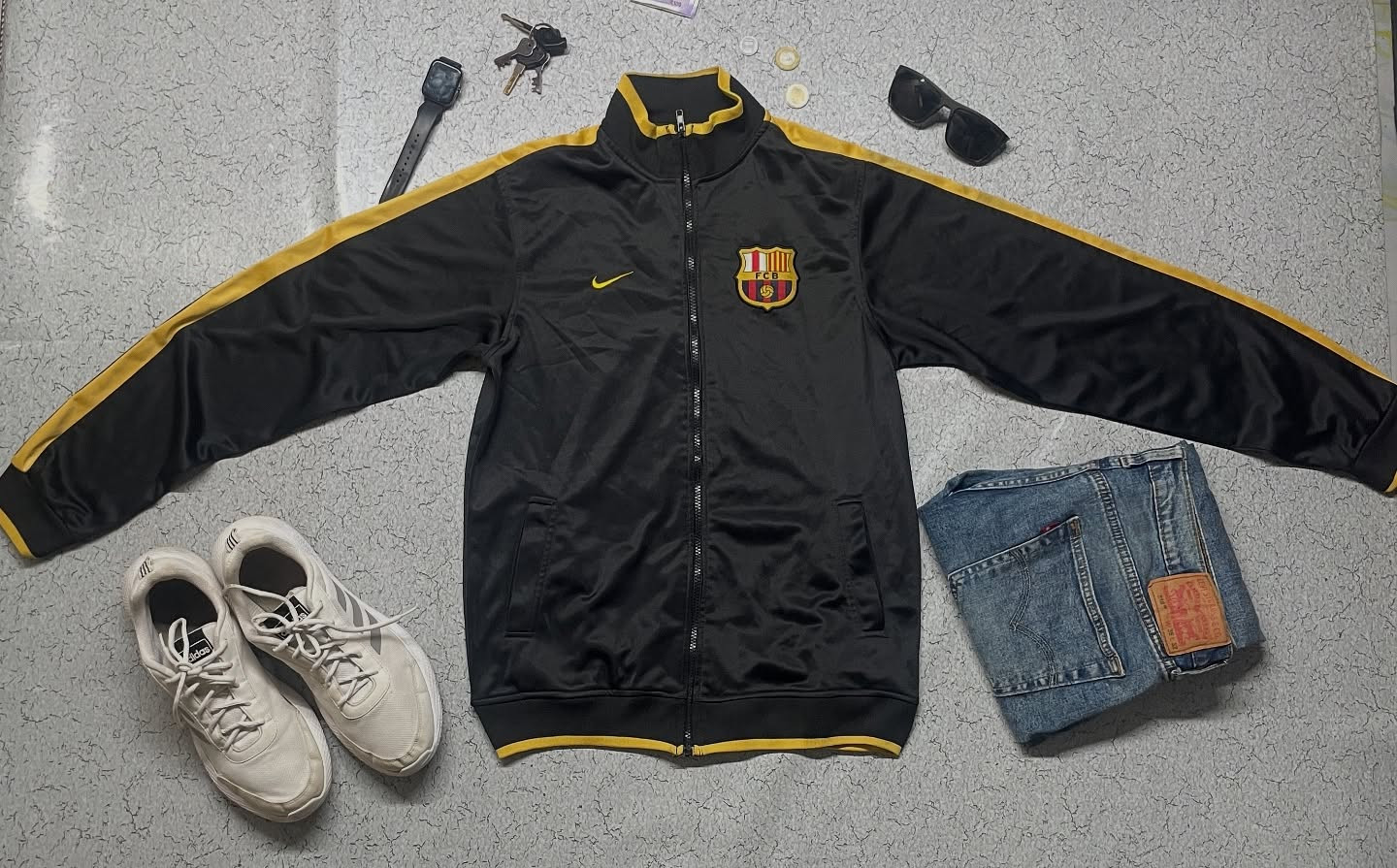Nike Fc Barcelona Track Jacket Black Size M