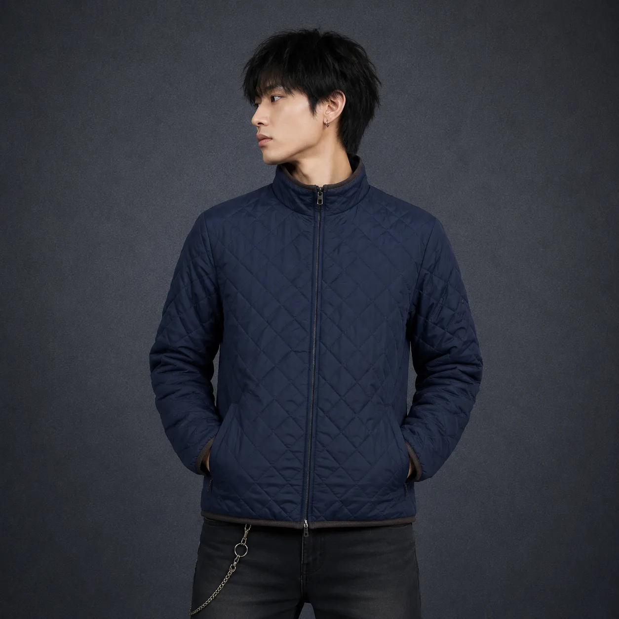 Polo By Ralph Lauren Navy Quilted Insulated Classic Zip Winter Jacket | S