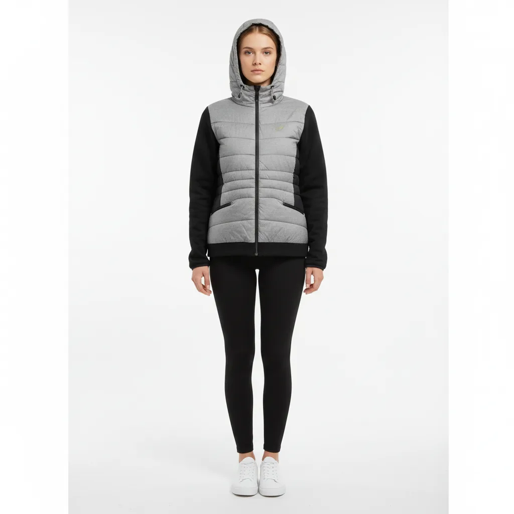 Asics Hooded Puffer Winter Jacket Grey S