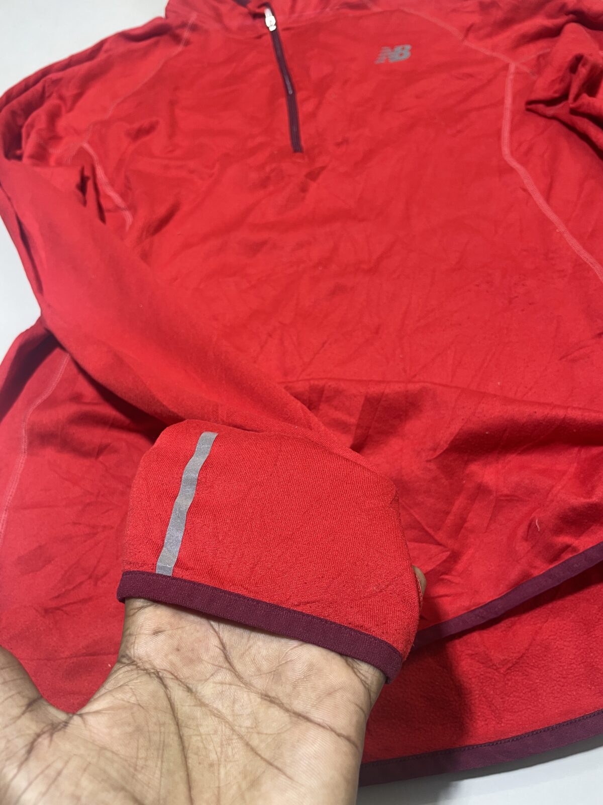 New Balance Half Zip Up Men’S Tshirt Red Xl