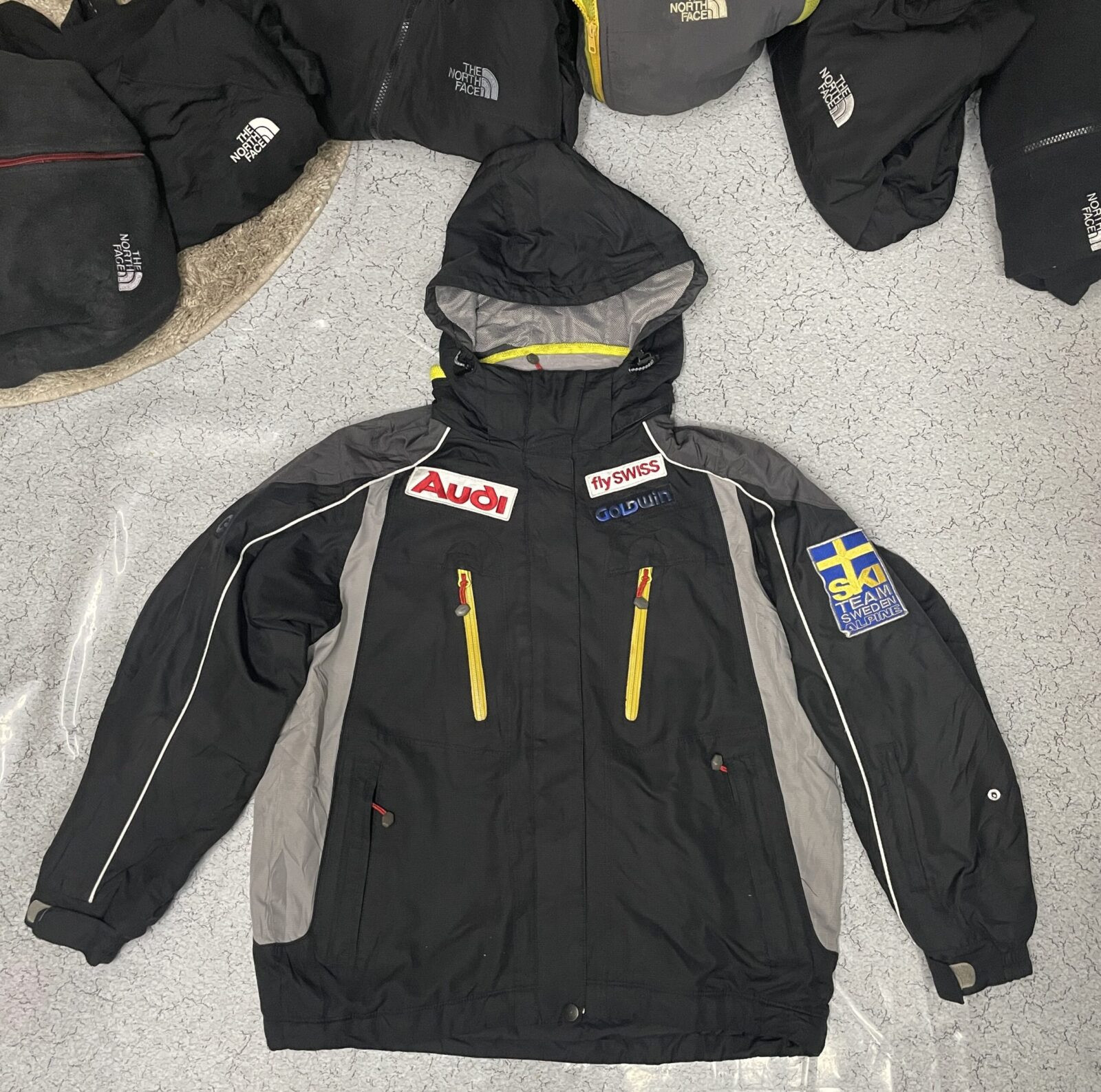 Vintage Goldwin Ski Team Sweden Alpine  Audi flySWISS Jacket XL