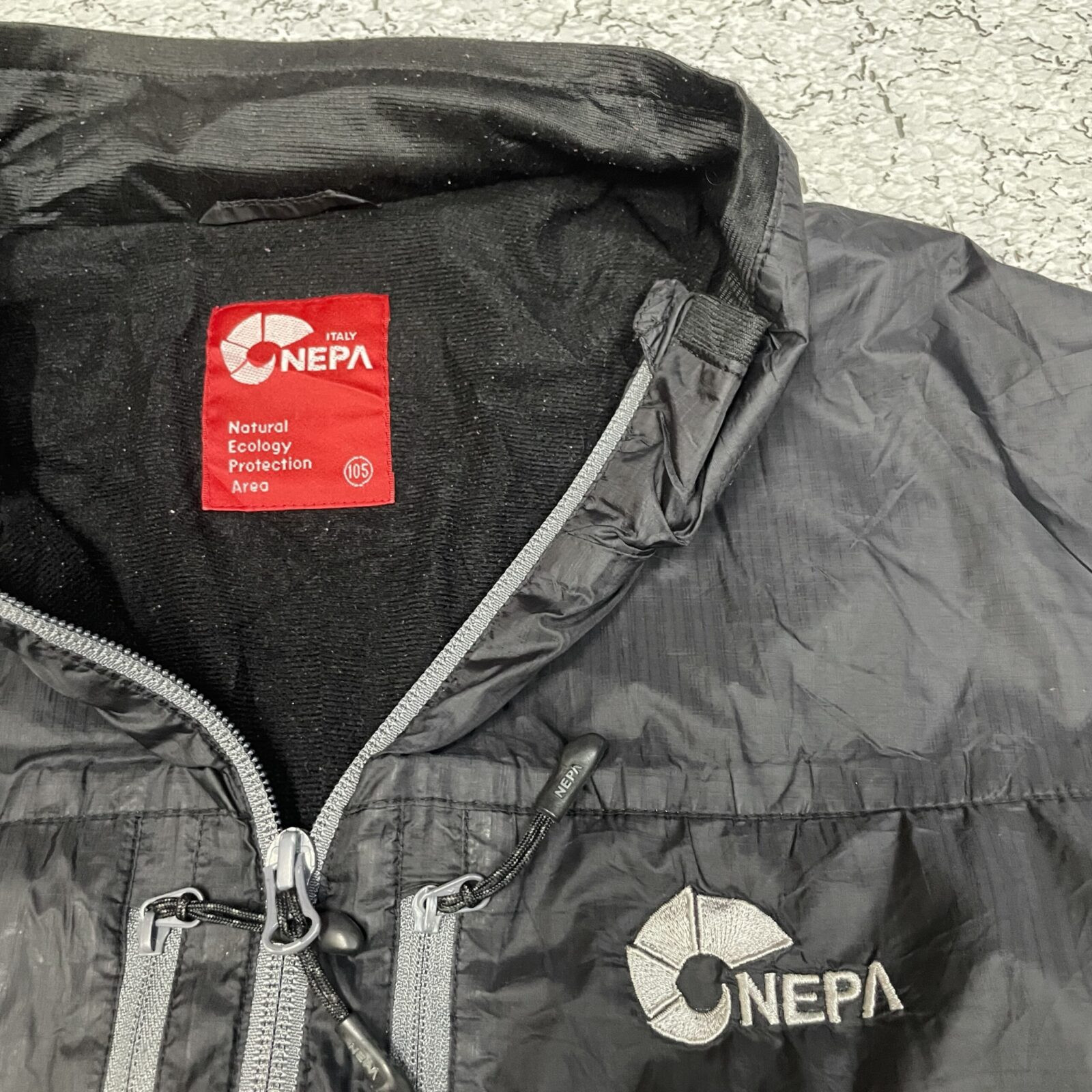 NEPA Black Lightweight Windbreaker Jacket Black XL