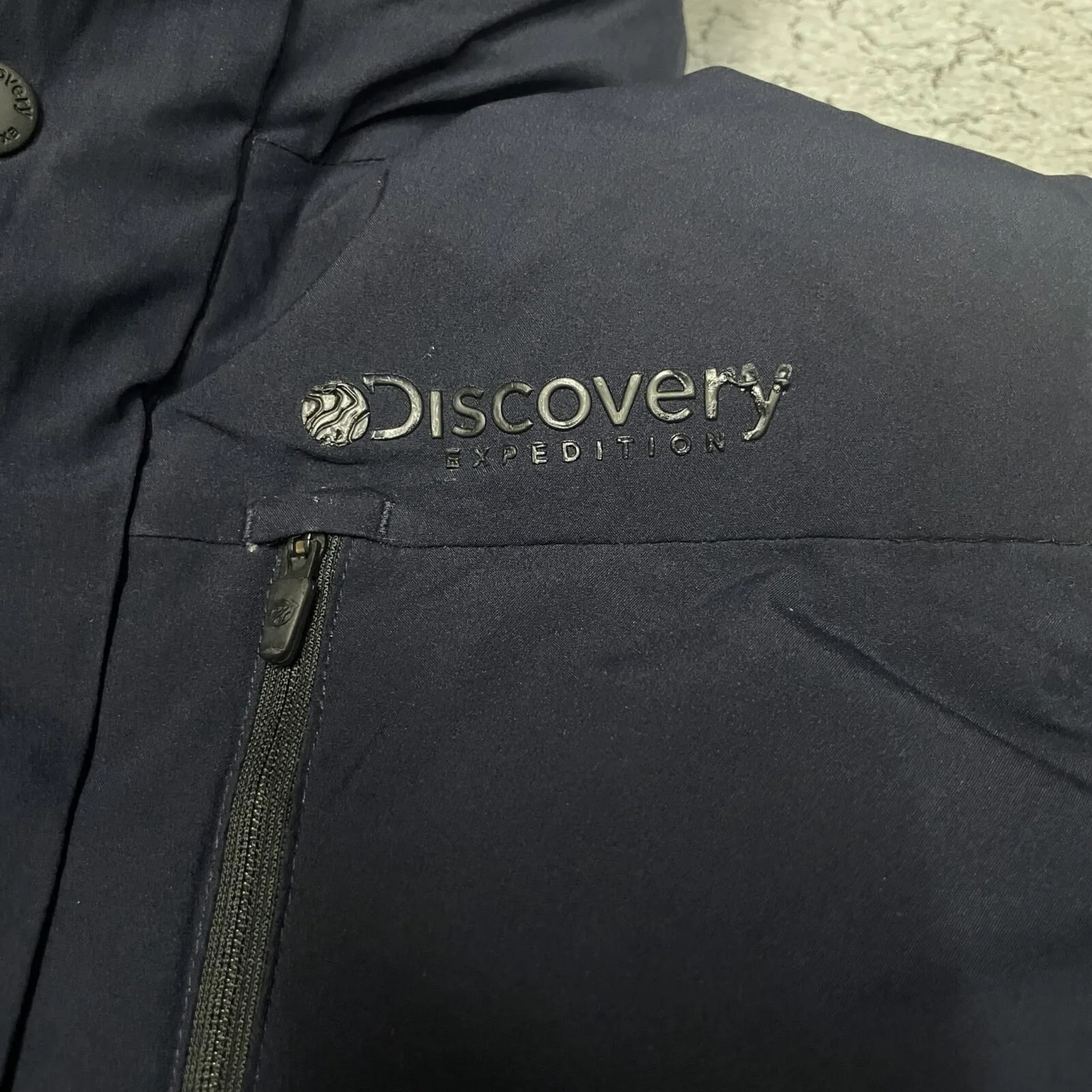 Discovery Expedition Long Padded Winter Jacket With Hood – Navy Blue