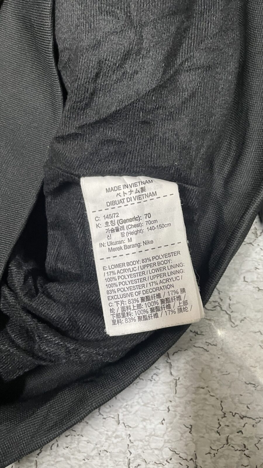 Nike Hooded Puffer Fleece winter Jacket Black White - S
