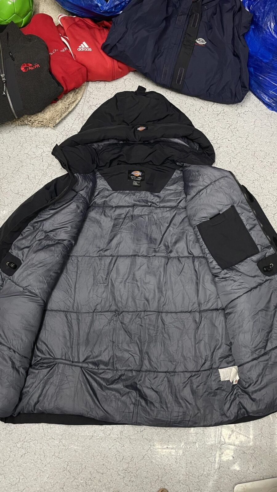 Dickies Winter Parka Hooded Heavy Warm Workwear Jacket Black XL