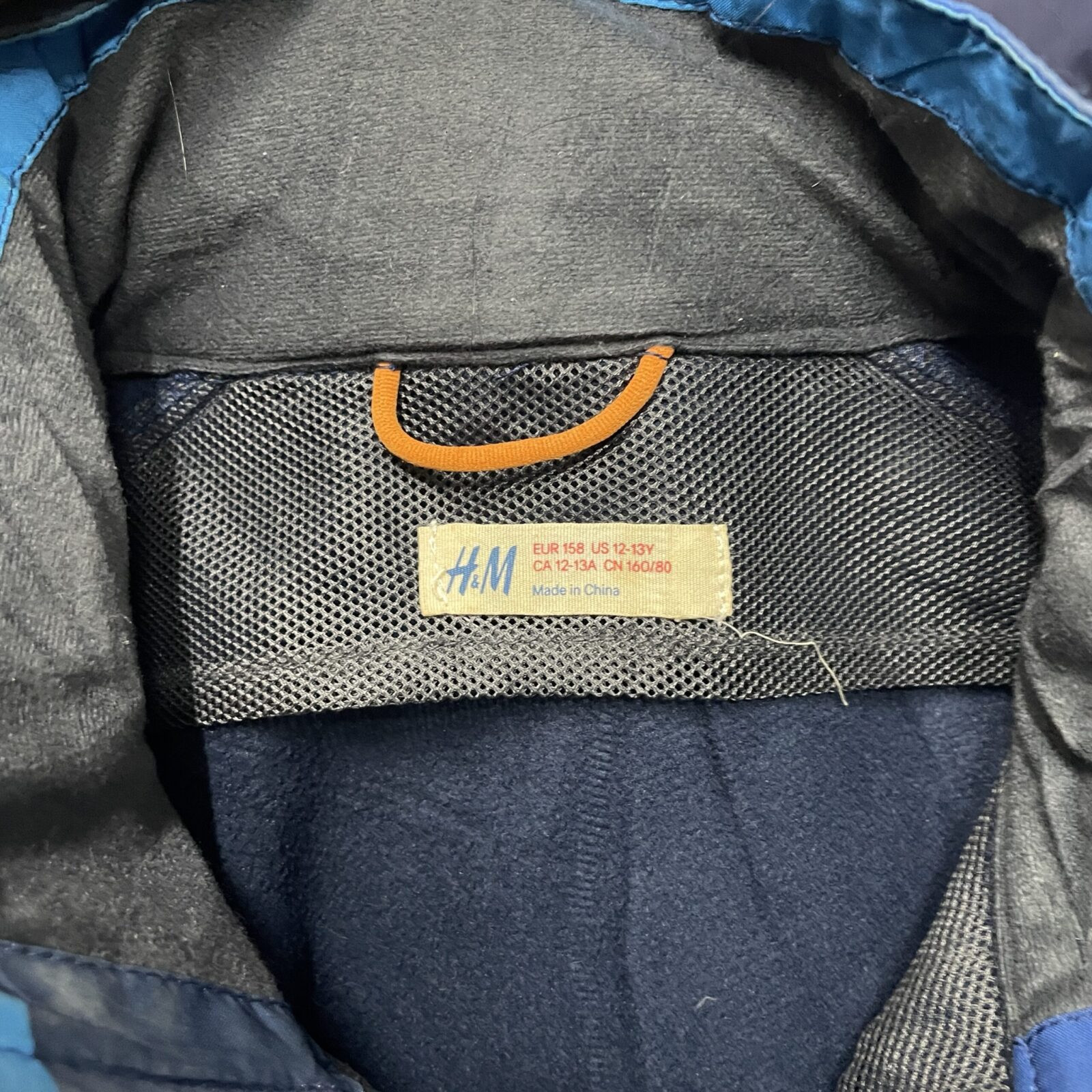H&M Men’s Blue Patchwork Ski Winter Jacket Insulated Water