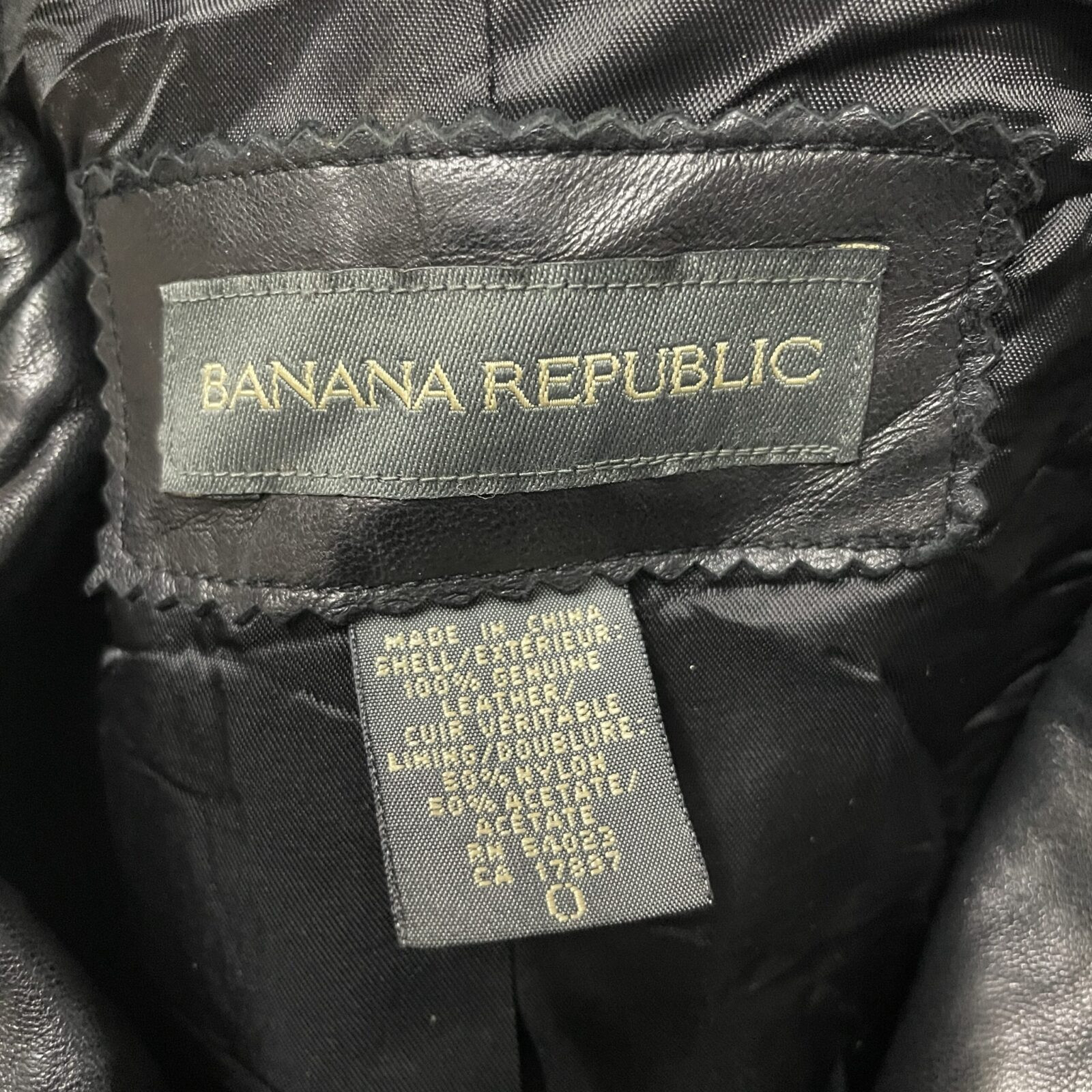 Banana Republic Women’s Genuine Leather Coat Black -XS