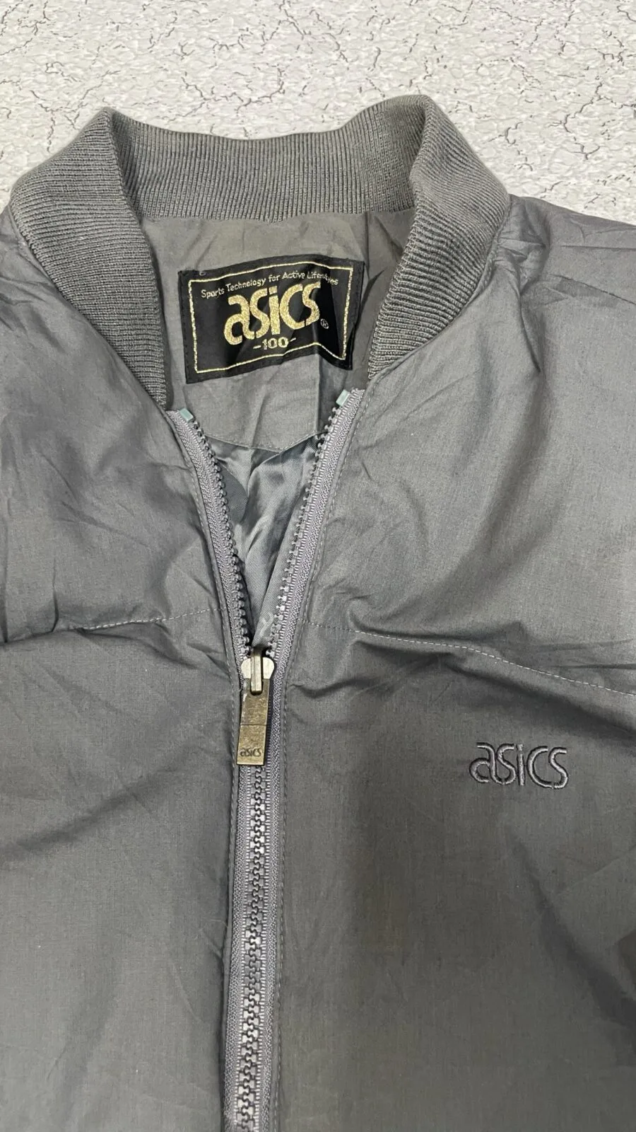 ASICS padded winter bomber-style puffer Jacket Grey XL