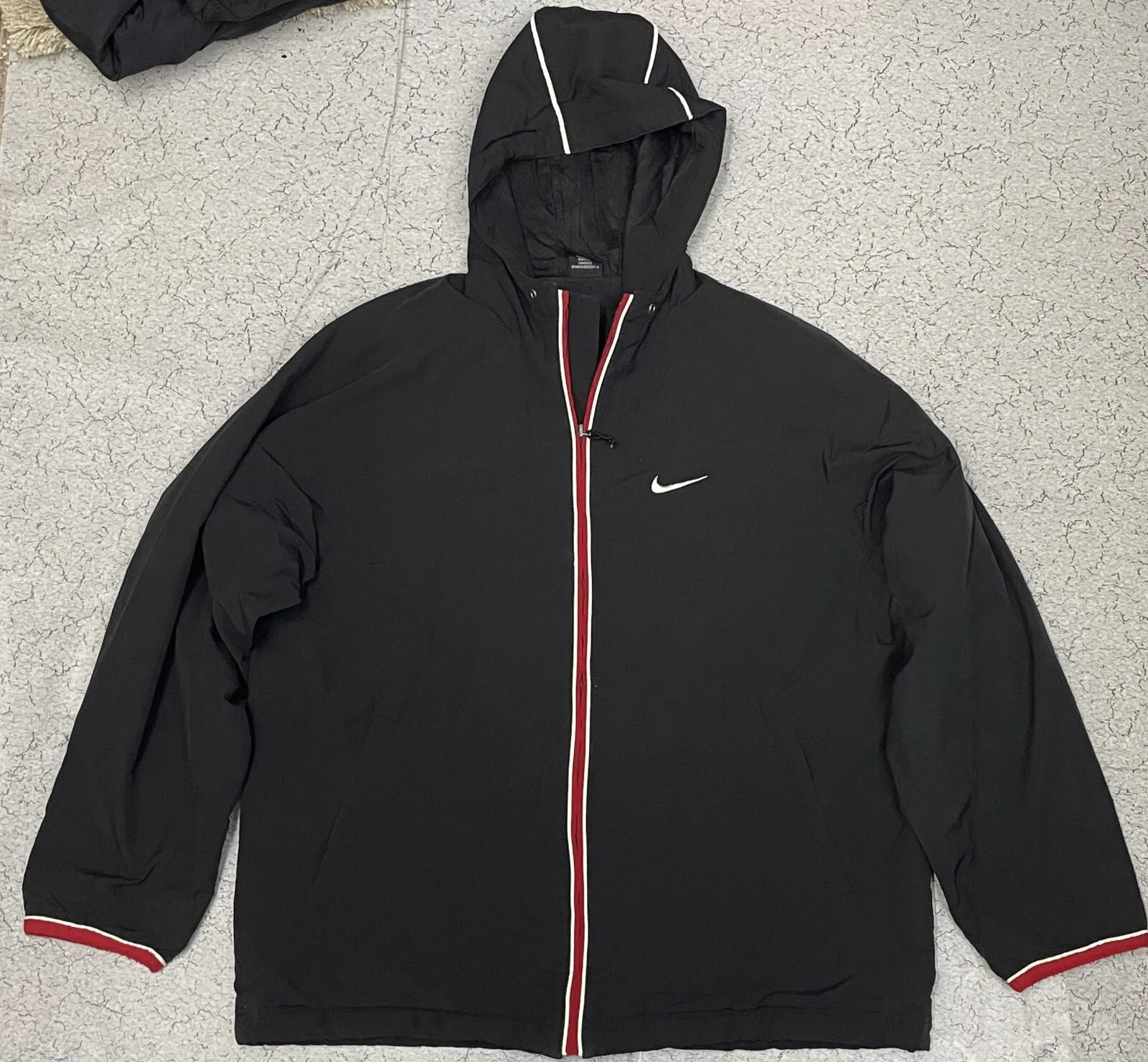 Nike Basketball Black Hooded Windbreaker Jacket – Size XL