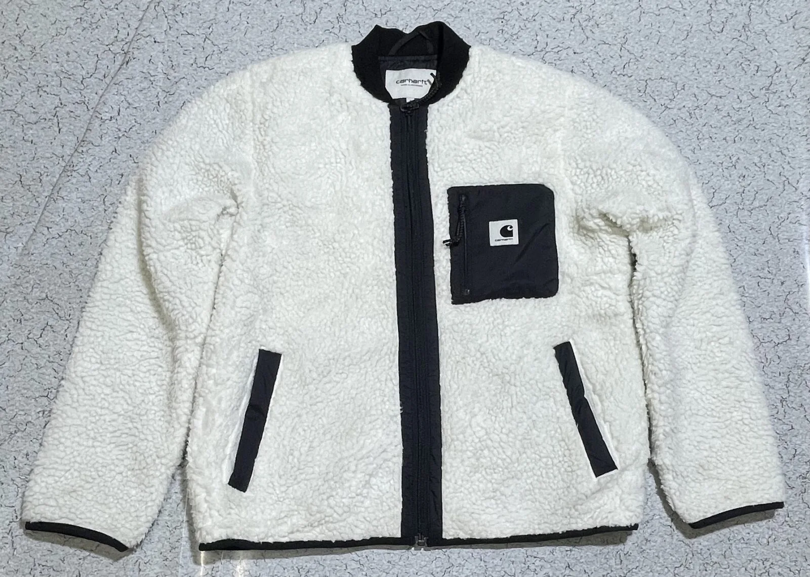 Carhartt Wip Sherpa Fleece Winter Jacket White S