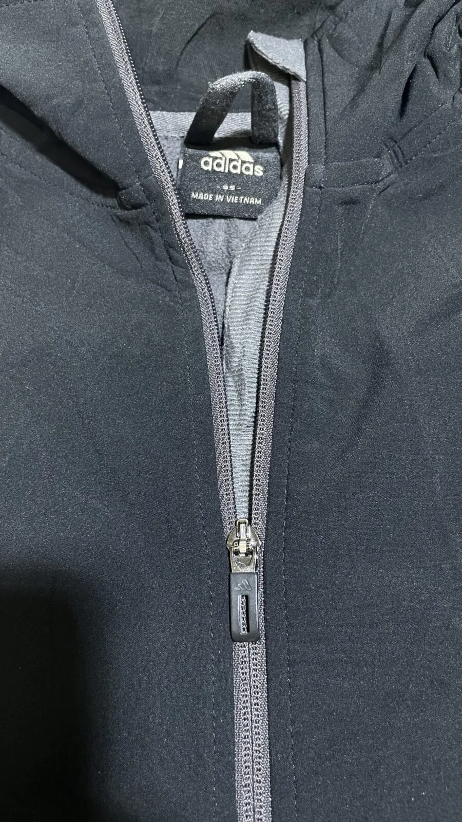 Adidas Black Hooded Track Jacket Lightweight Black M