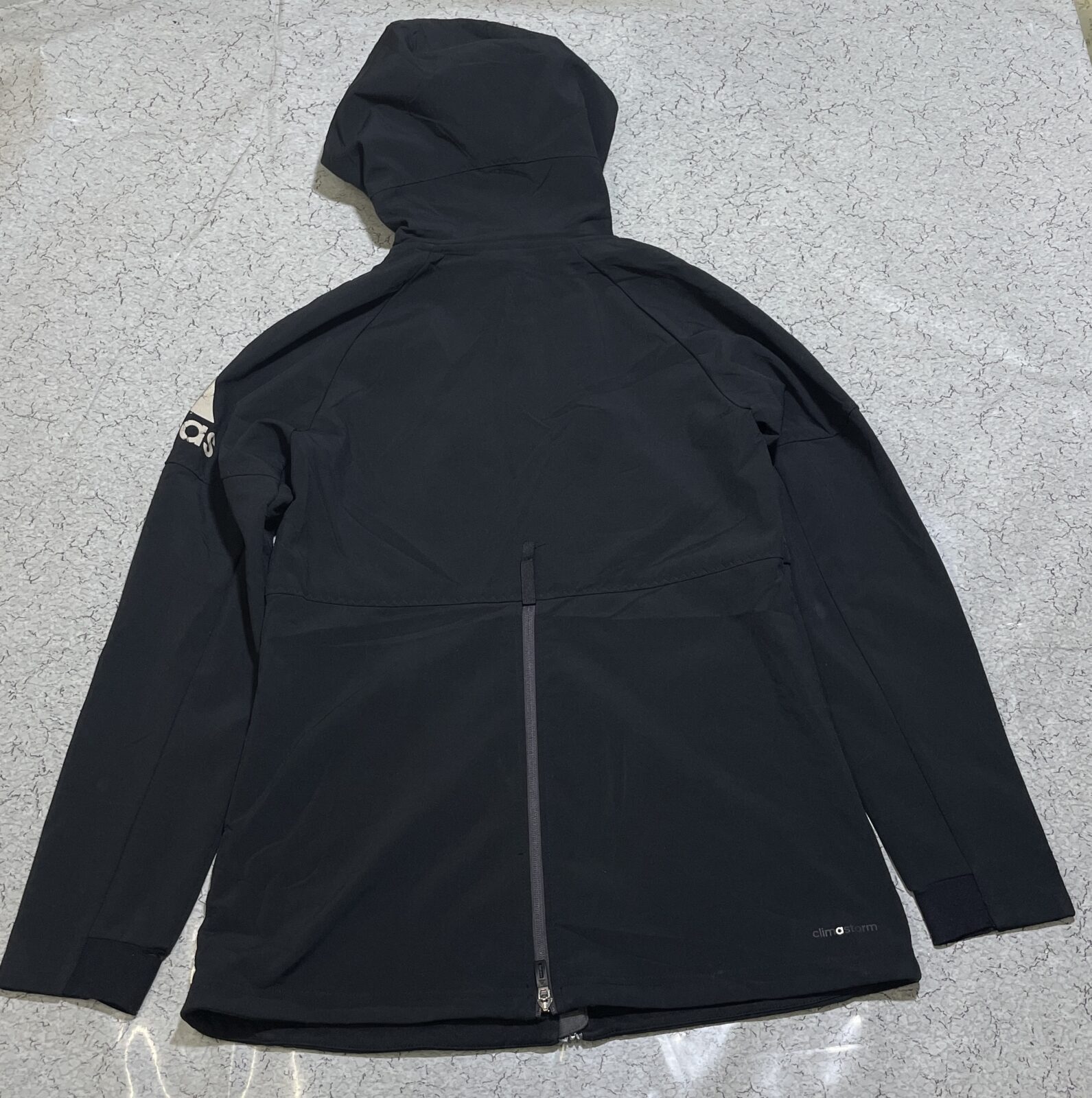 Adidas Black Hooded Track Jacket Lightweight Black M