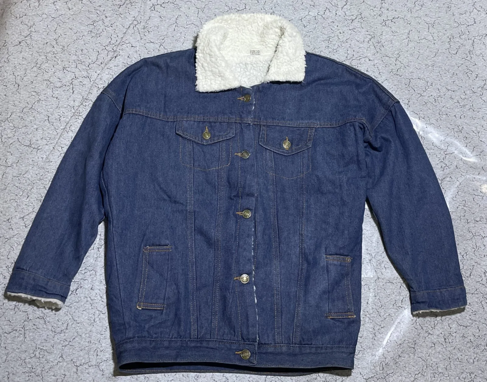 Sherpa Lined Denim Jacket | Winter Trucker | Thick Warm Vintage Style