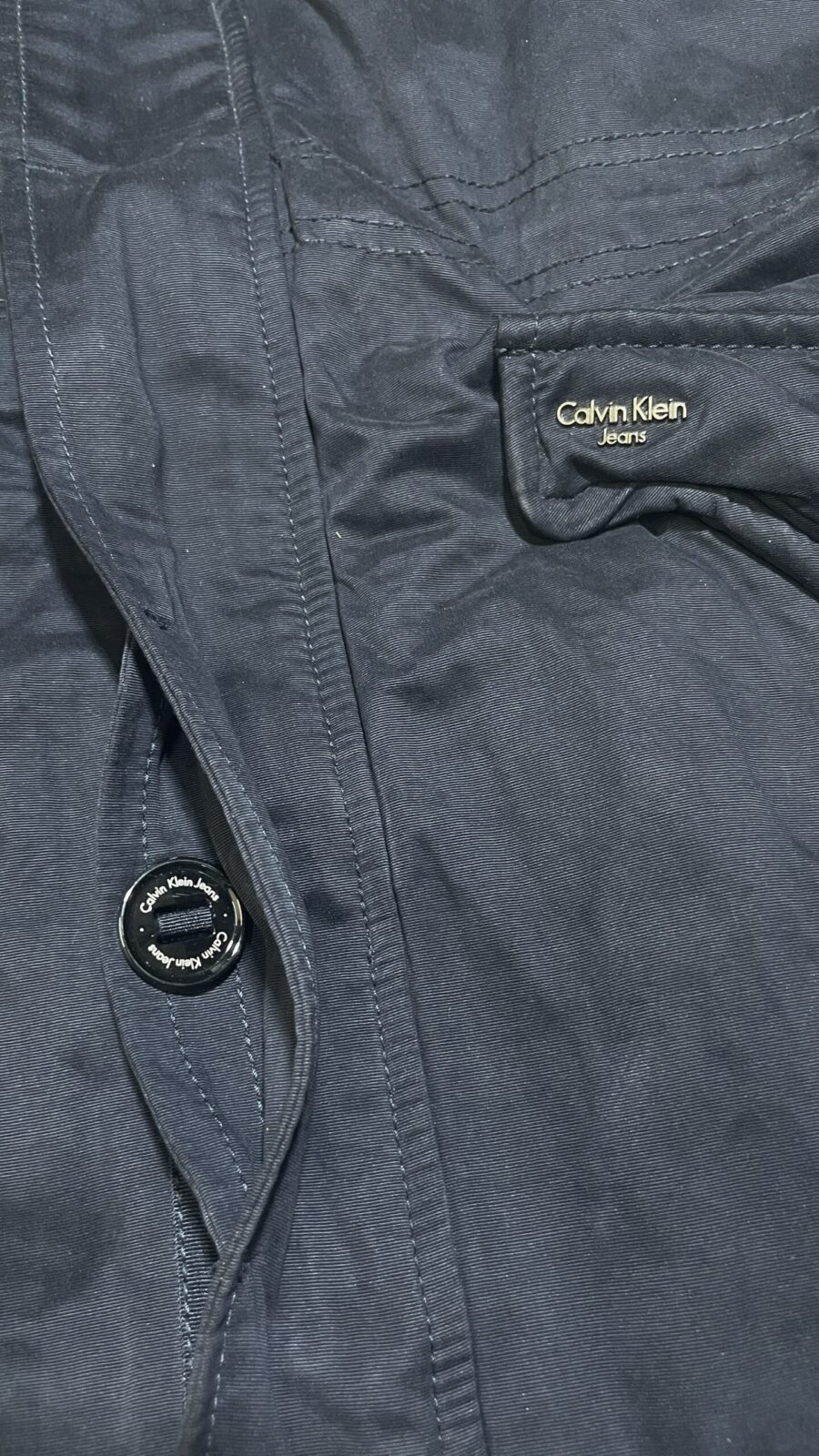 Calvin Klein Jeans Navy Blue Hooded Parka Jacket – L
