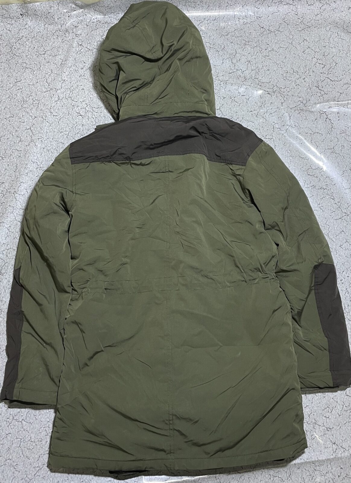 Nii Hooded Parka Winter Jacket Olive Green Size L