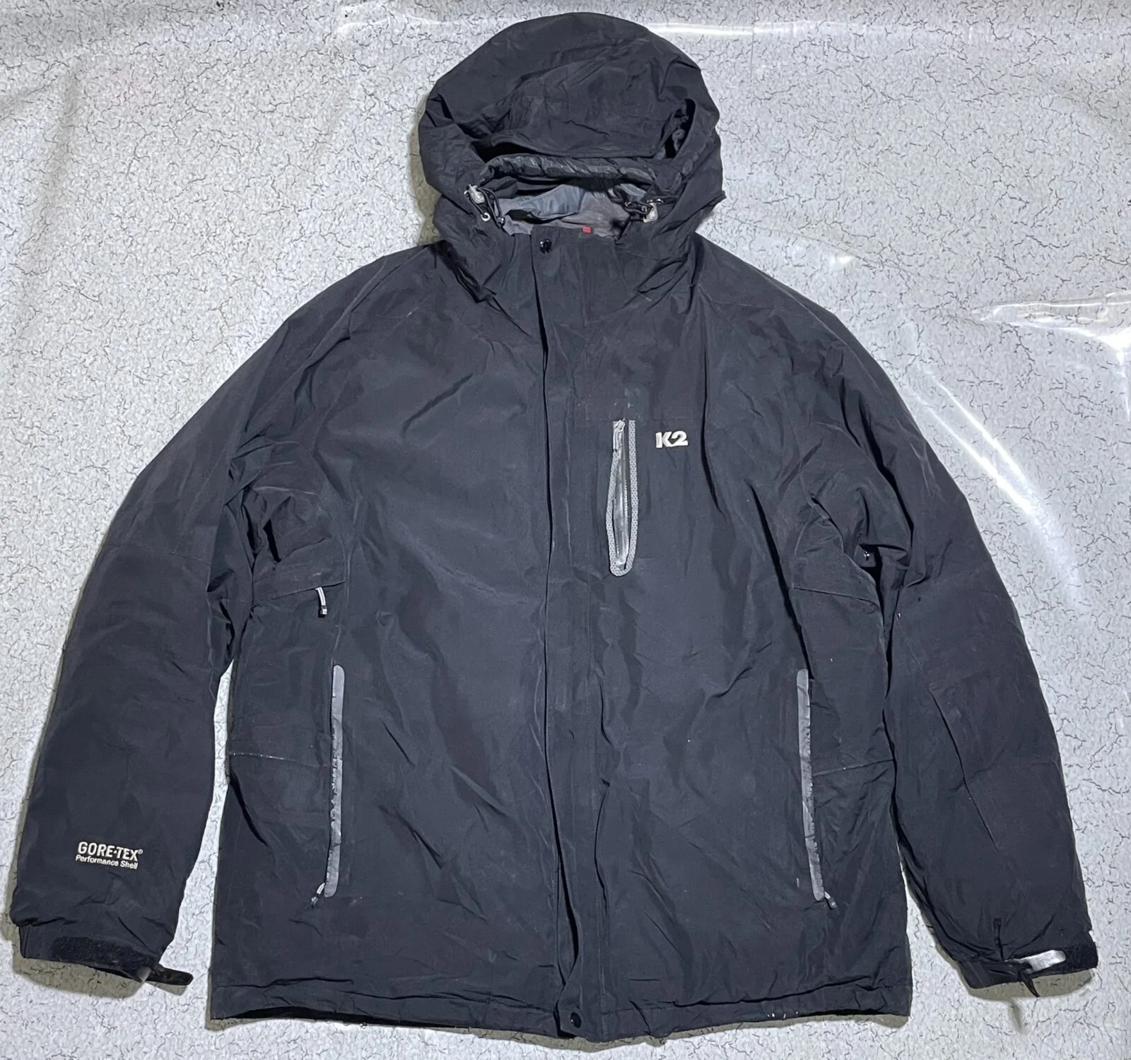 K2 Gore-Tex Hooded Winter Jacket – Black Size Xl