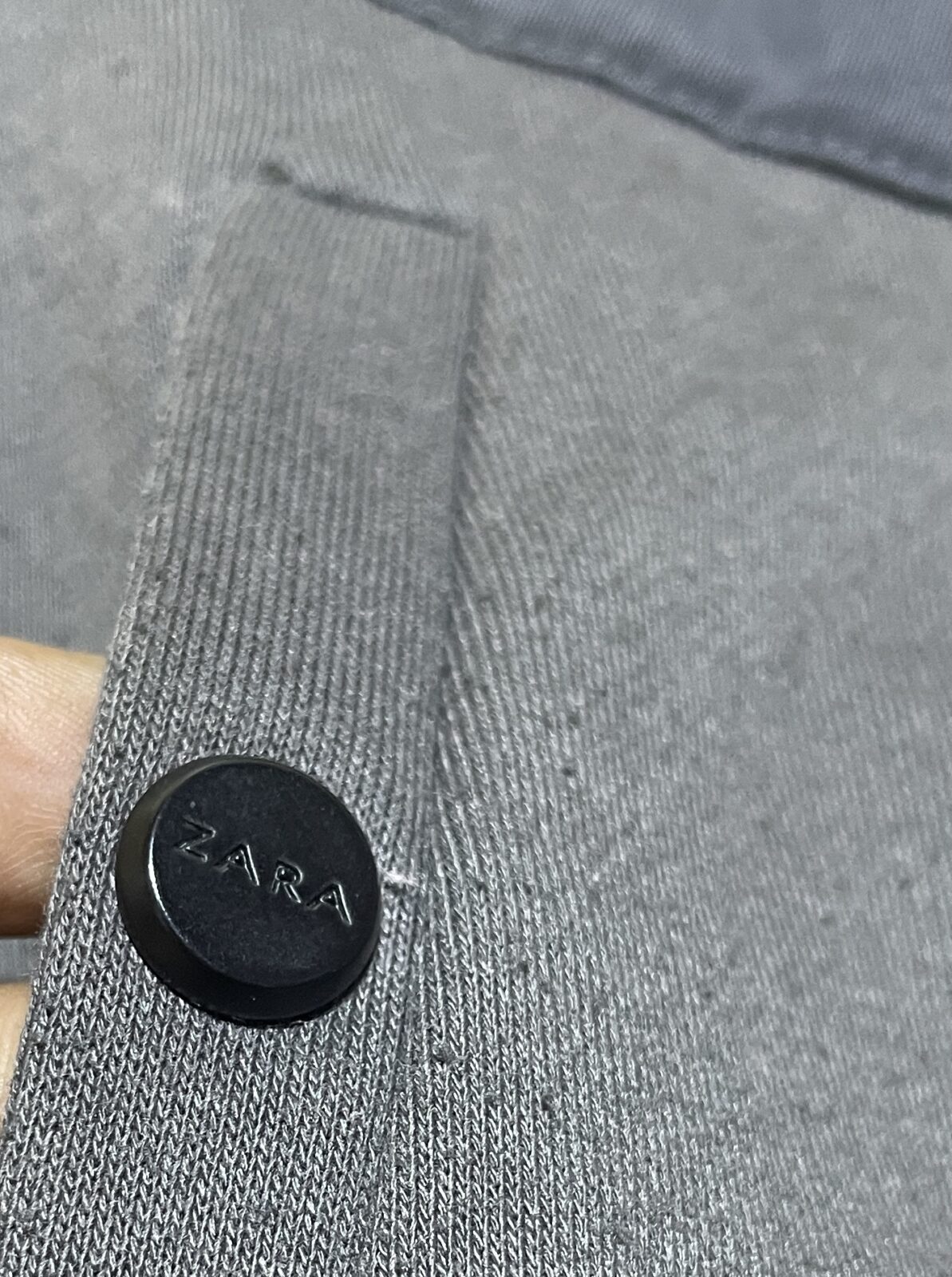 Zara Man Grey Hoodie Jacket – Size M | Dual Tone Zip Up