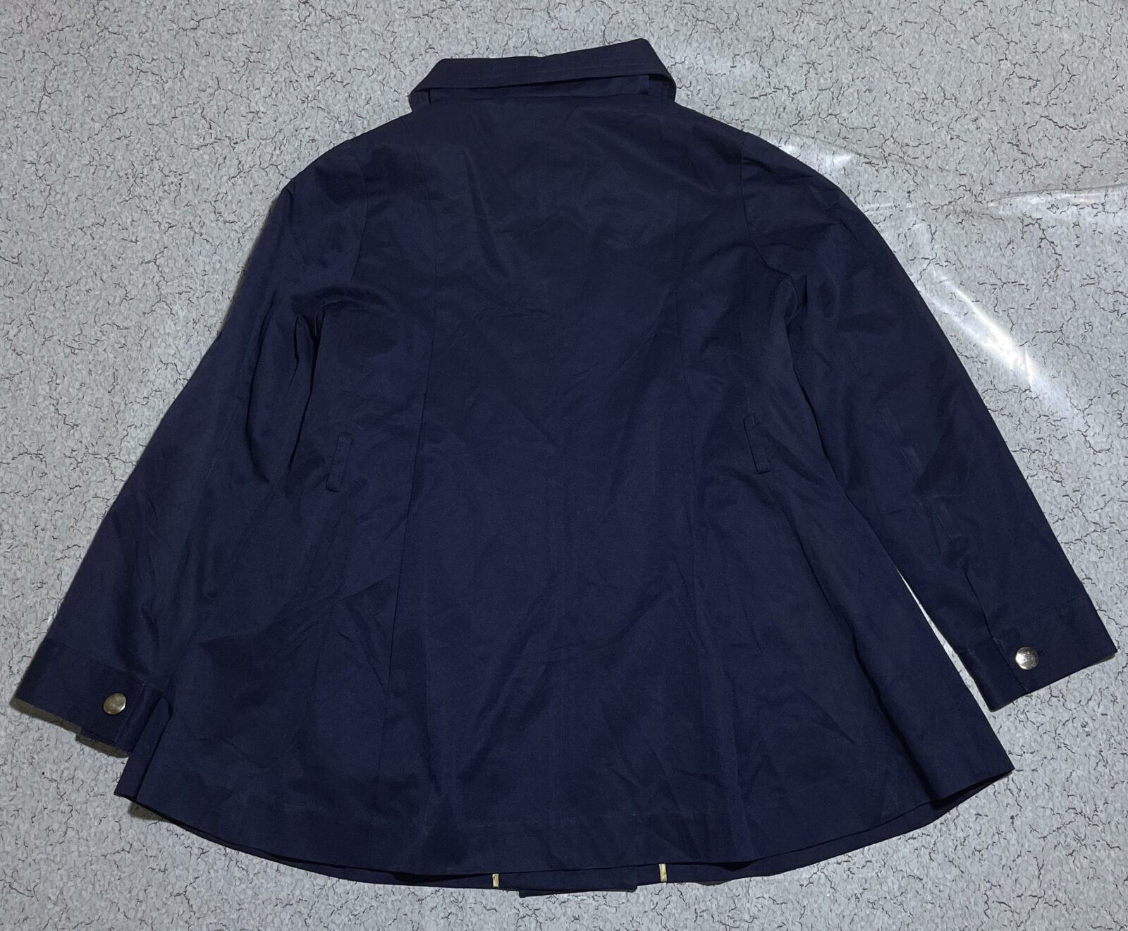 FILA Women’s Navy Trench Style Jacket Size S | Double Button Coat