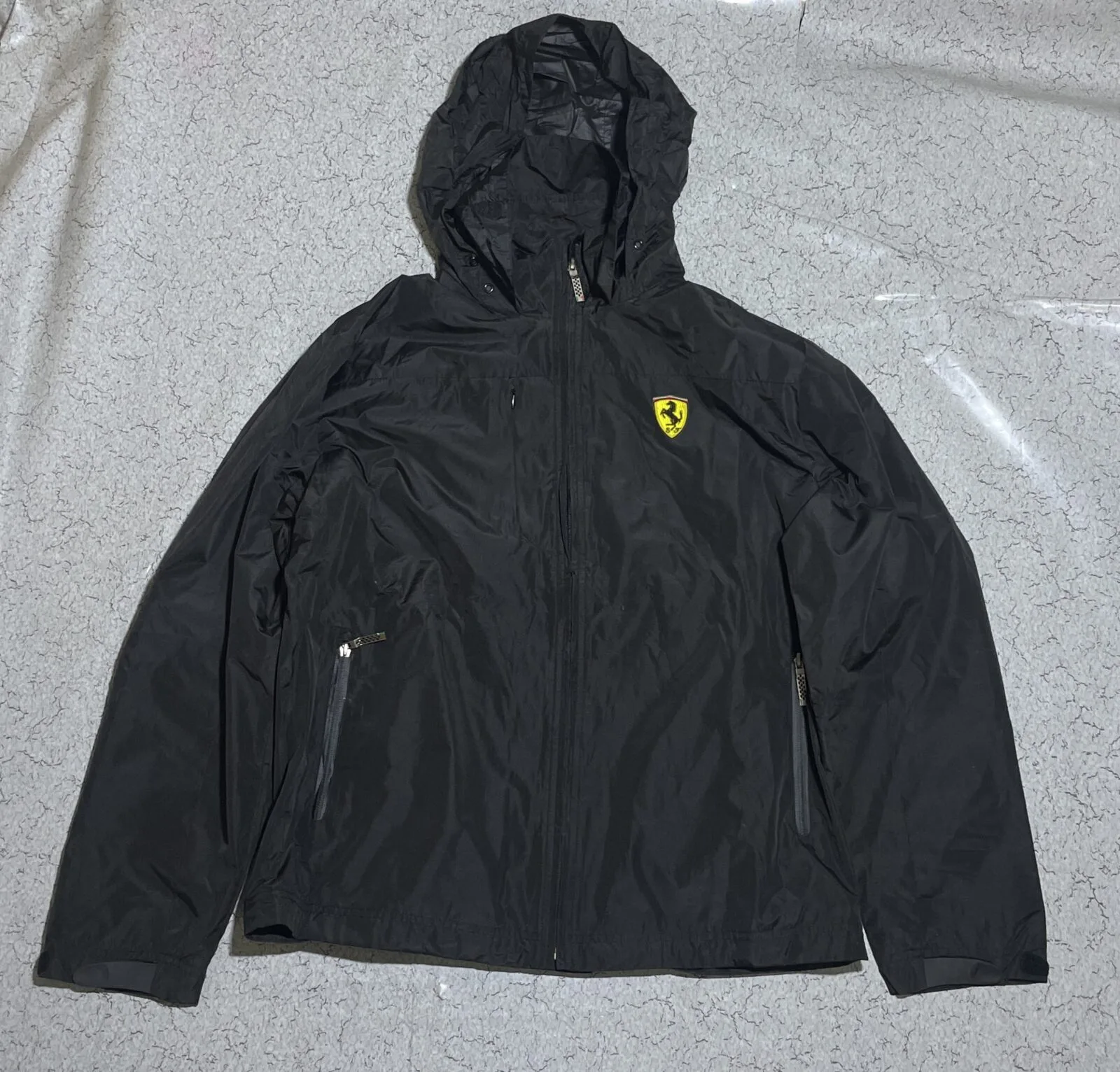Ferrari Official Licensed Windbreaker Men’s Jacket Black Size XL