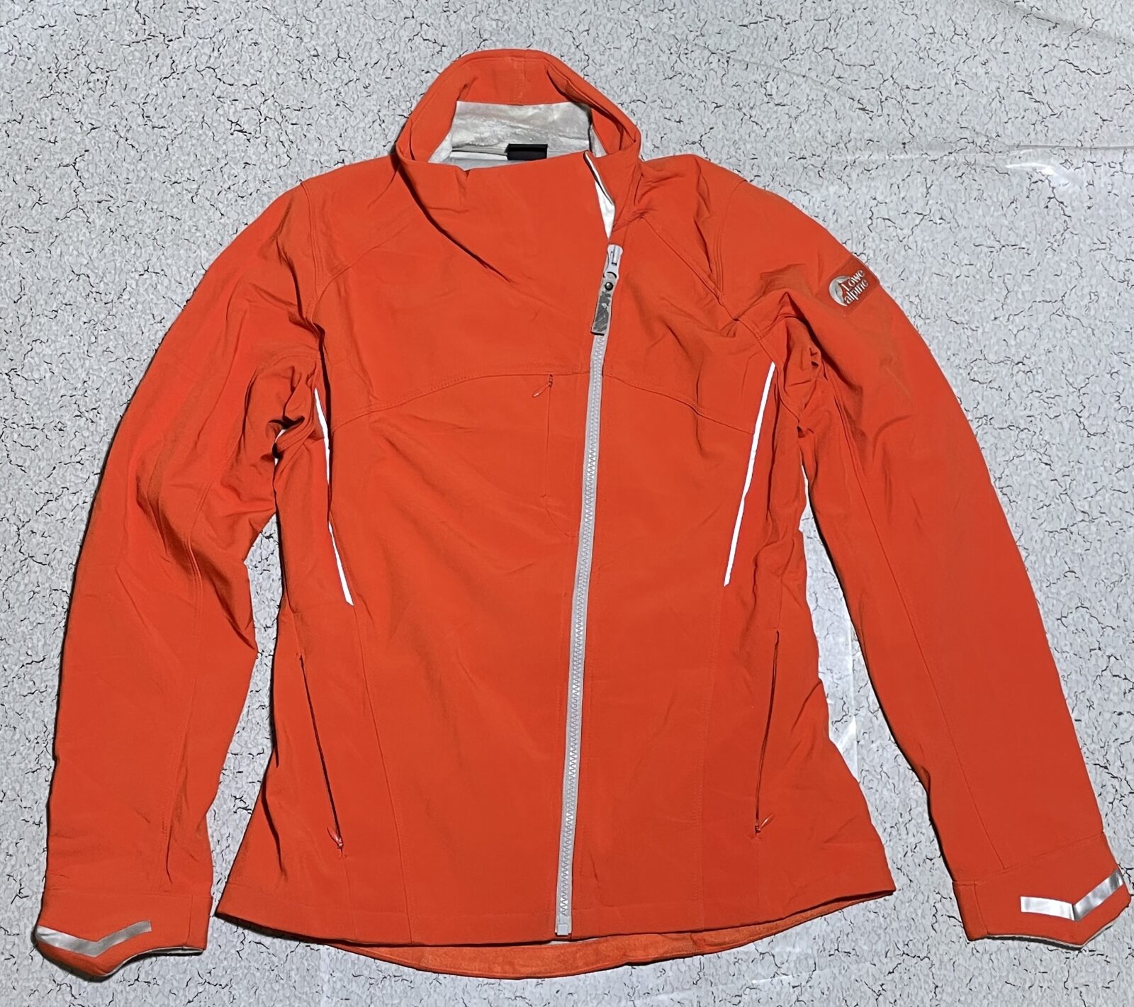 Lowe Alpine Women’s Orange Softshell Winter Track Jacket Lightweight