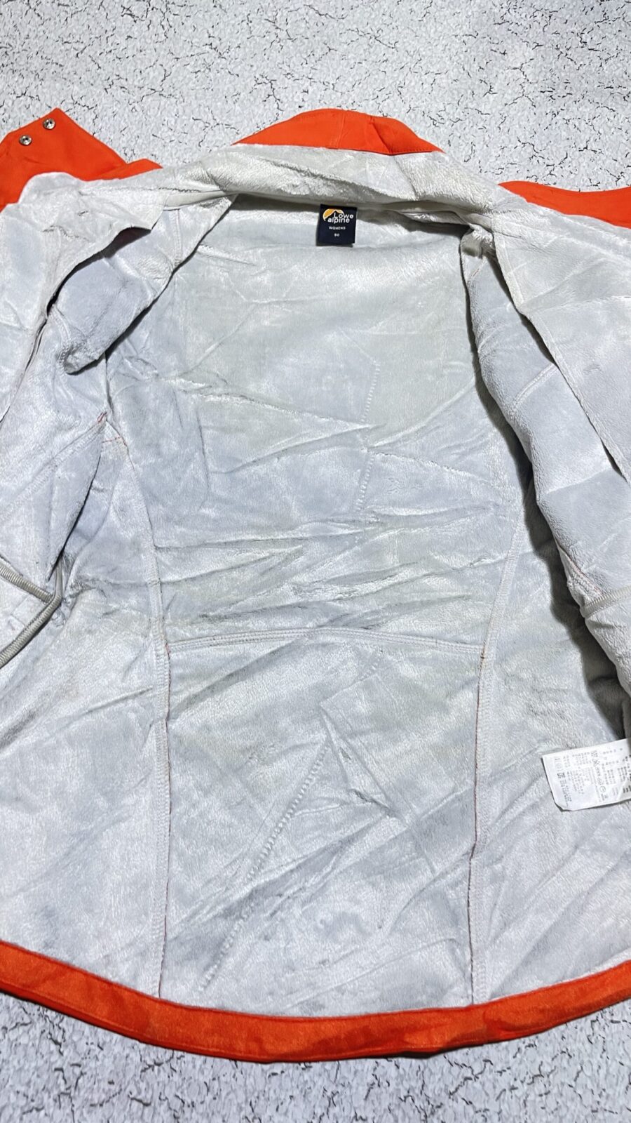 Lowe Alpine Women’s Orange Softshell Winter Track Jacket Lightweight