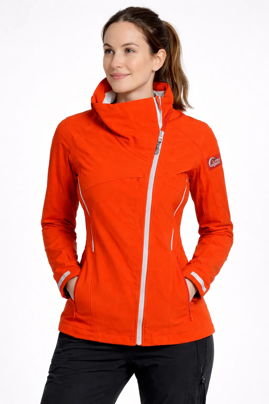 Lowe Alpine Women’s Orange Softshell Winter Track Jacket Lightweight