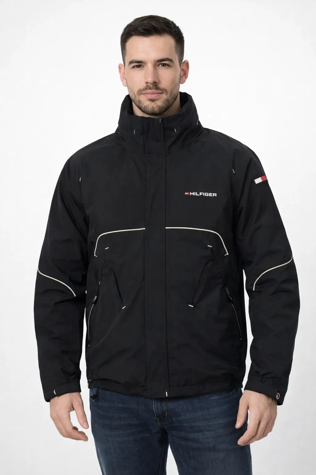 Tommy Hilfiger Hooded Padded Winter Jacket – Black XL
