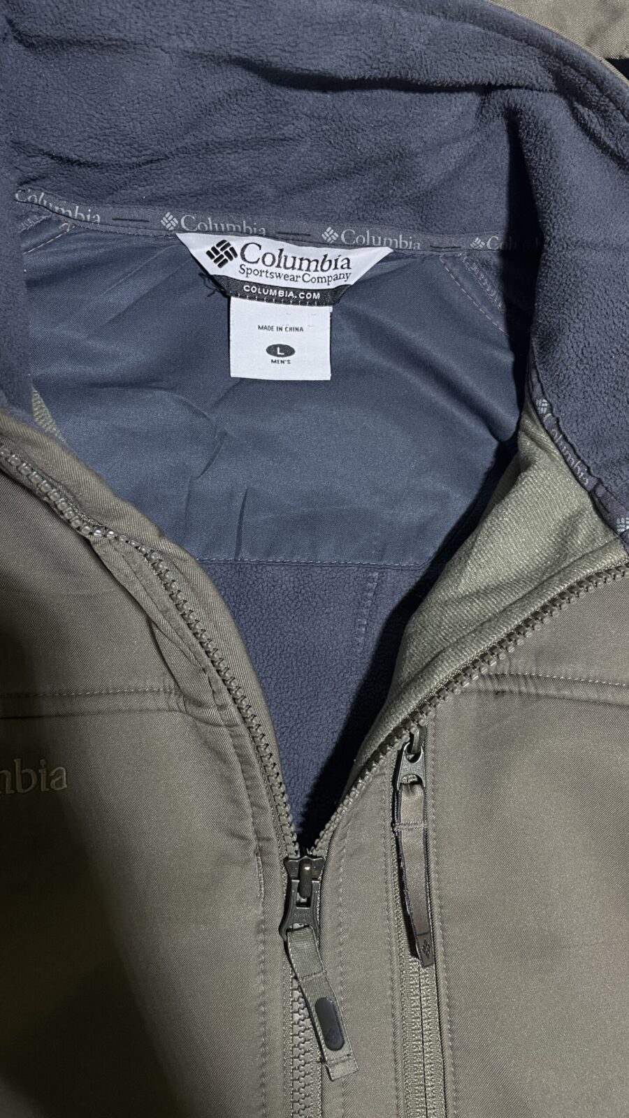 Columbia Men’s Softshell Hooded Jacket Size L Windproof