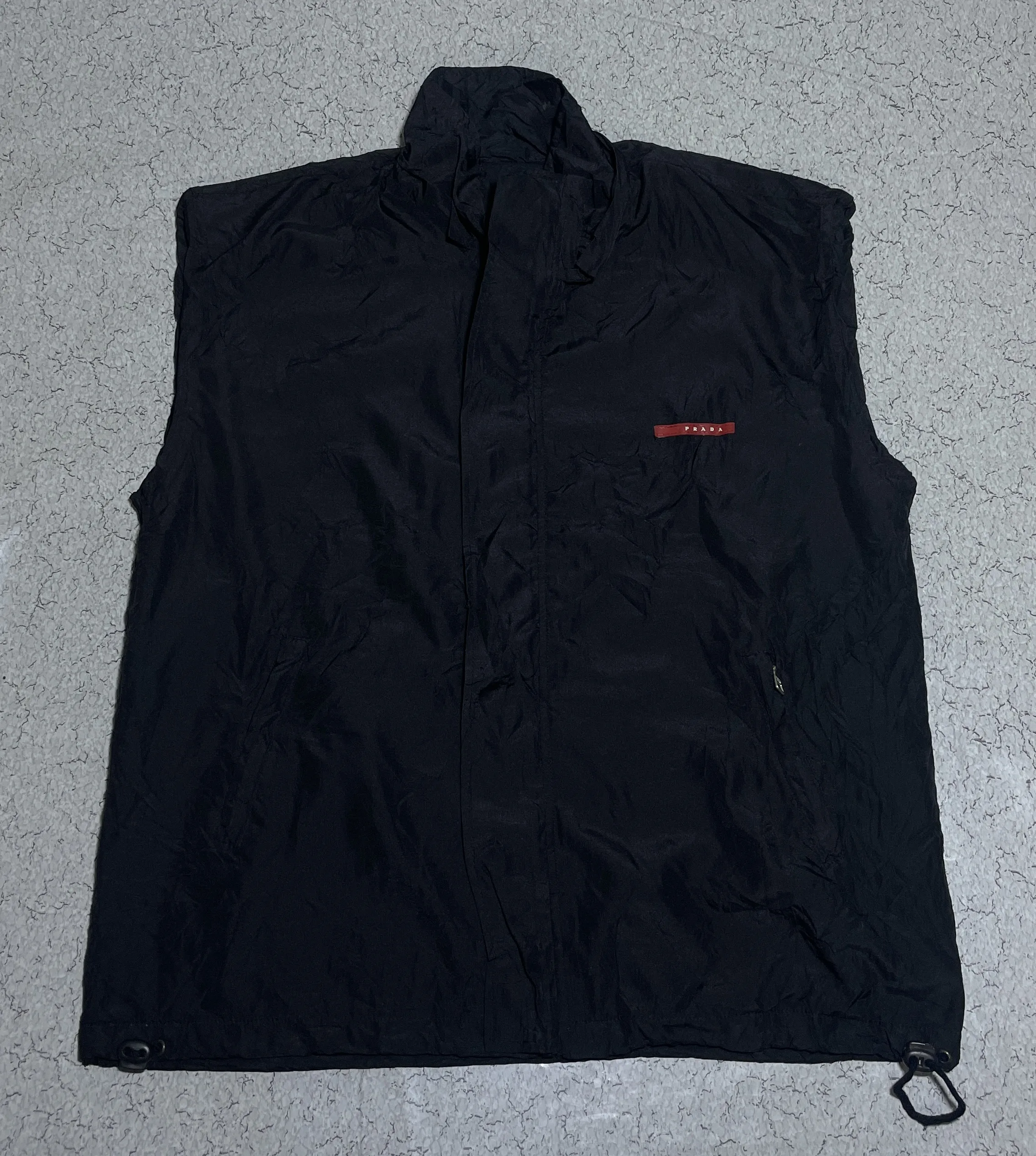 Prada Milano Vintage Nylon Padded Vest Made In Italy Authentic Xl
