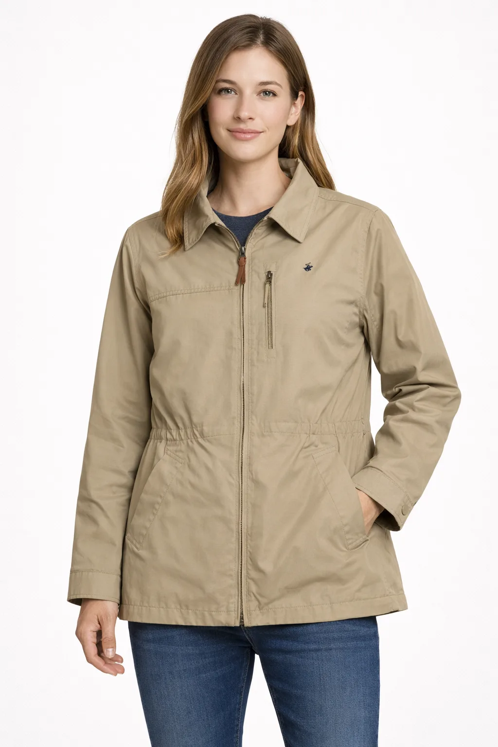 Beverly Hills Polo Club Women’s Beige Utility Jacket L