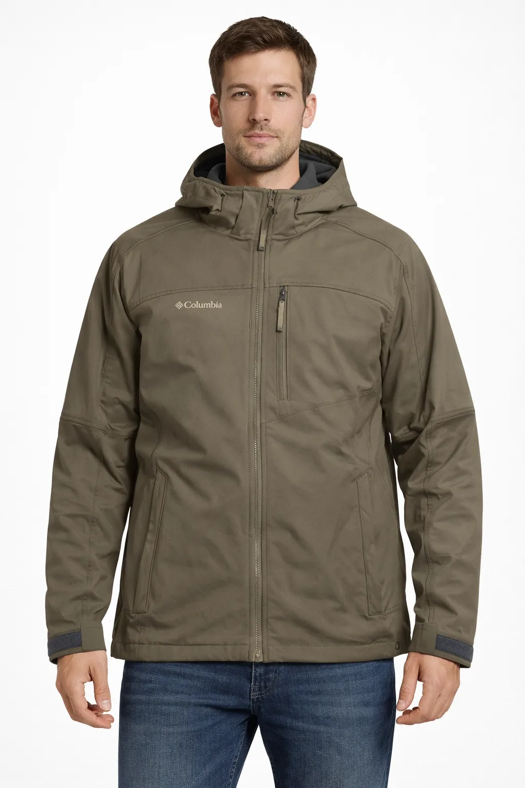 Columbia Men’s Softshell Hooded Jacket Size L Windproof