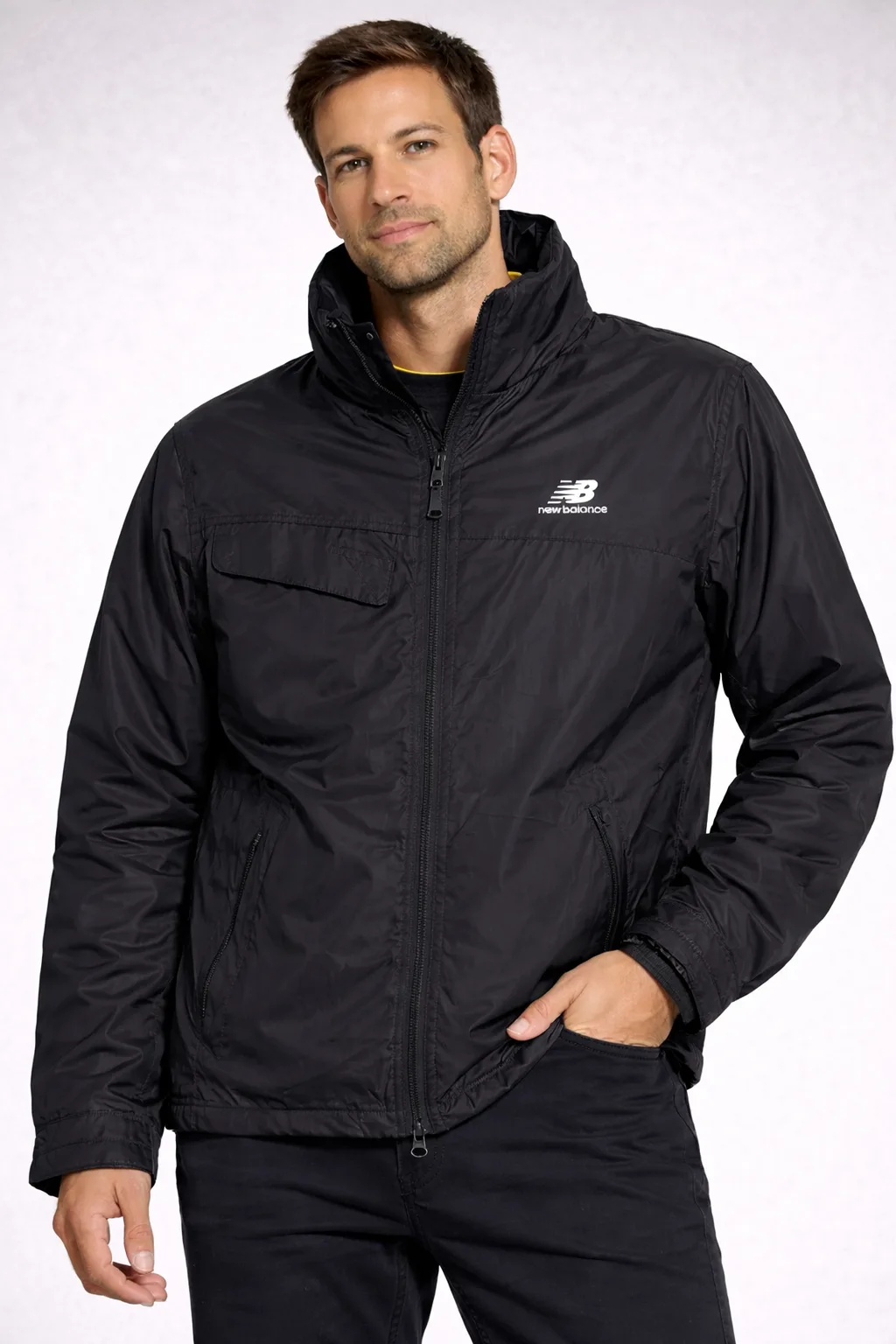 New Balance Black Windbreaker Jacket Size Xl Lightweight Waterproof
