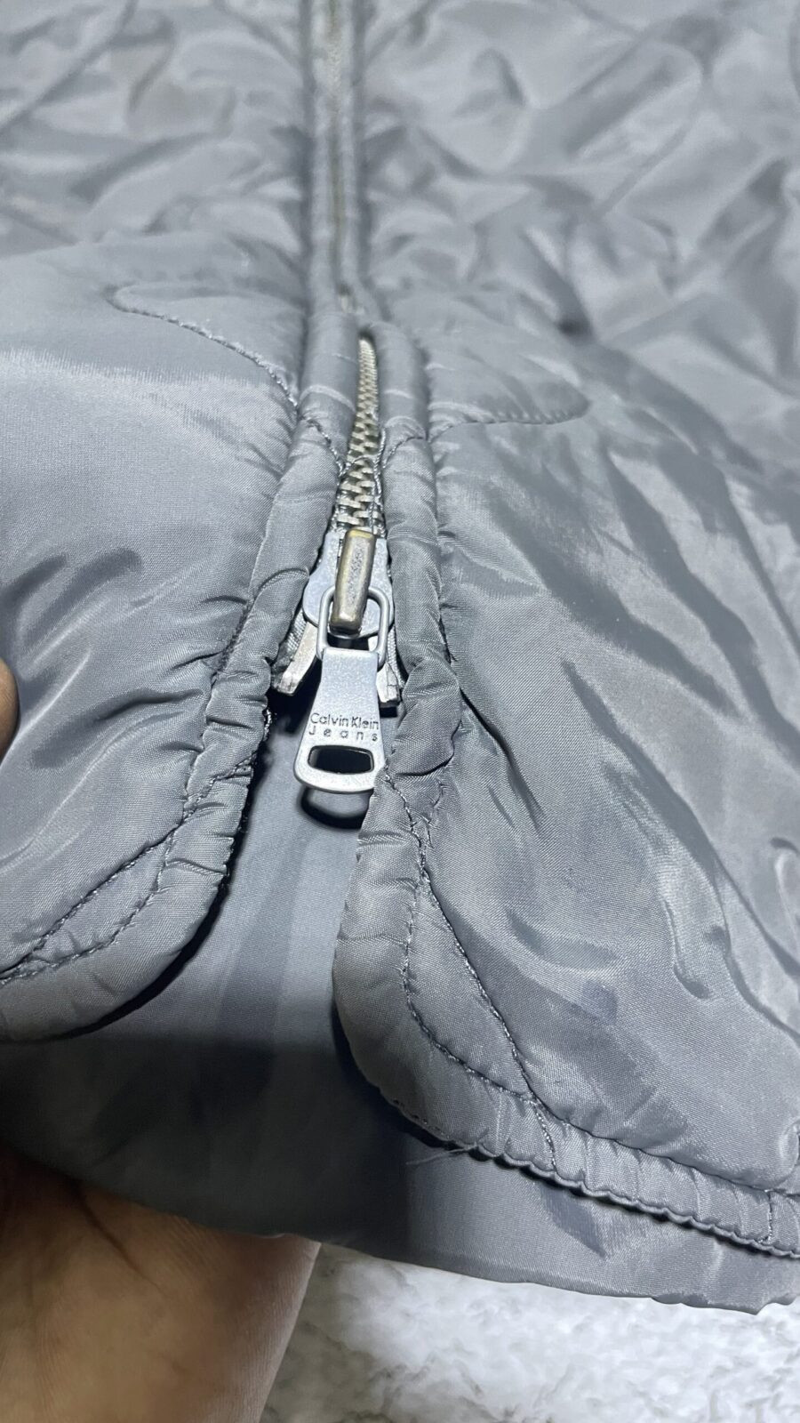 Calvin Klein Jeans Y2K Quilted Jacket Grey Size M