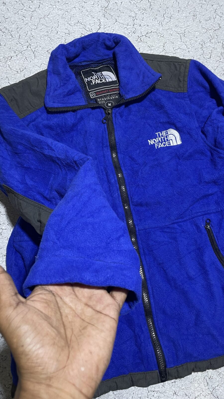 The North Face Summit Series Blue Fleece Jacket | Windstopper | Size L