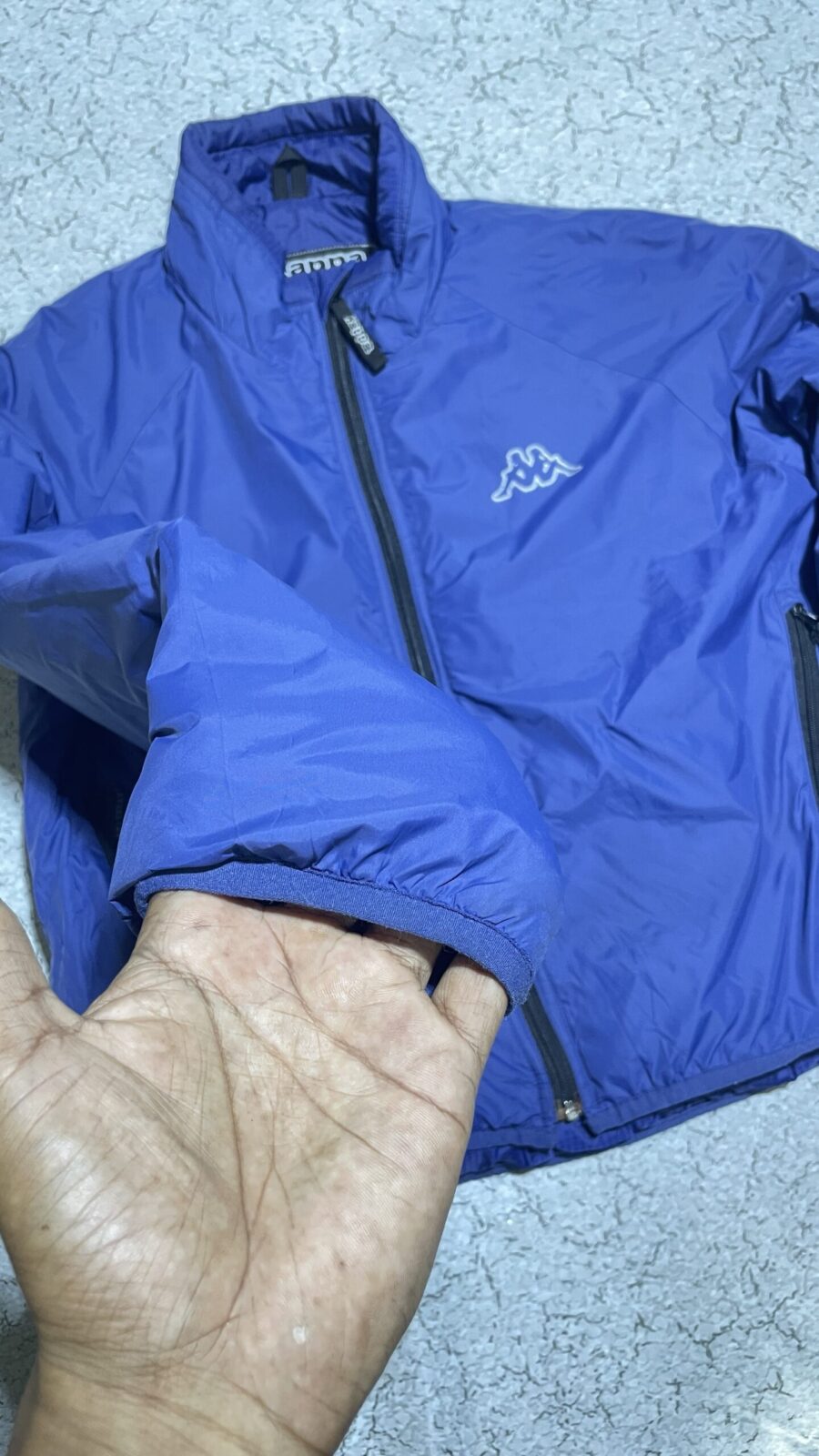 Kappa Royal Blue Lightweight Puffer Jacket – Zip Front | Size M