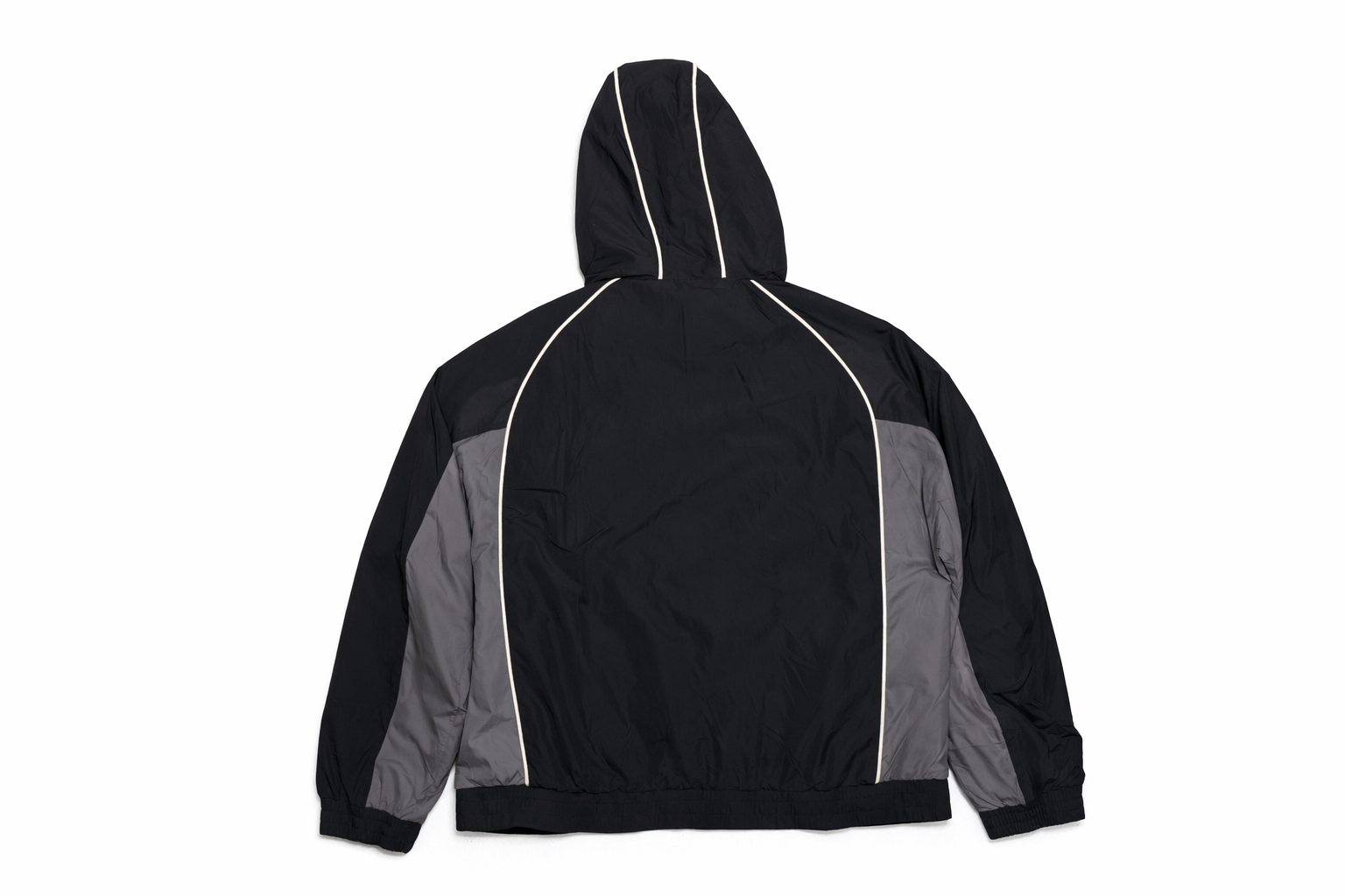 Y2K Nike Hooded Puffer Jacket Black Grey Early 2000S Size Xxl